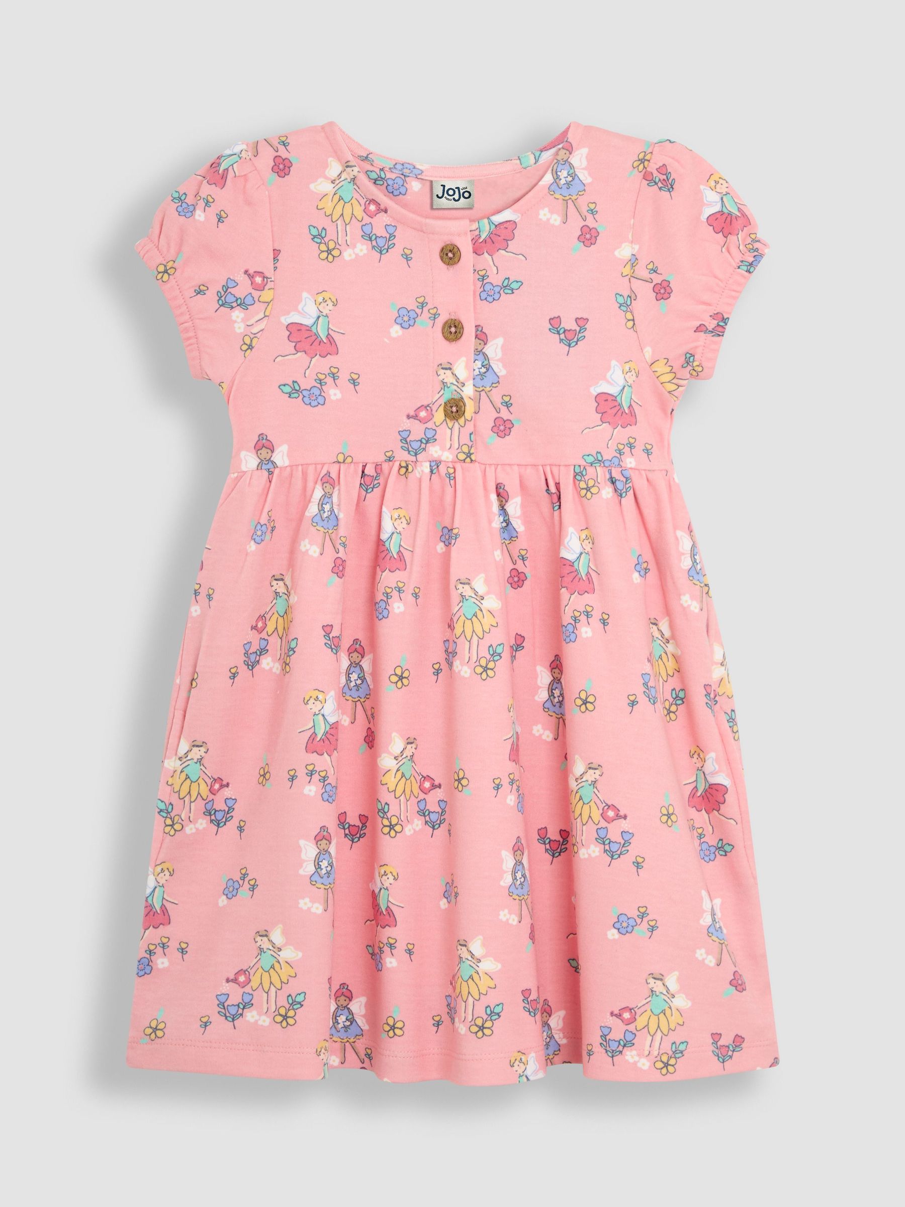 Pink Fairy Button Front Dress (AU5632) | £22 - £25