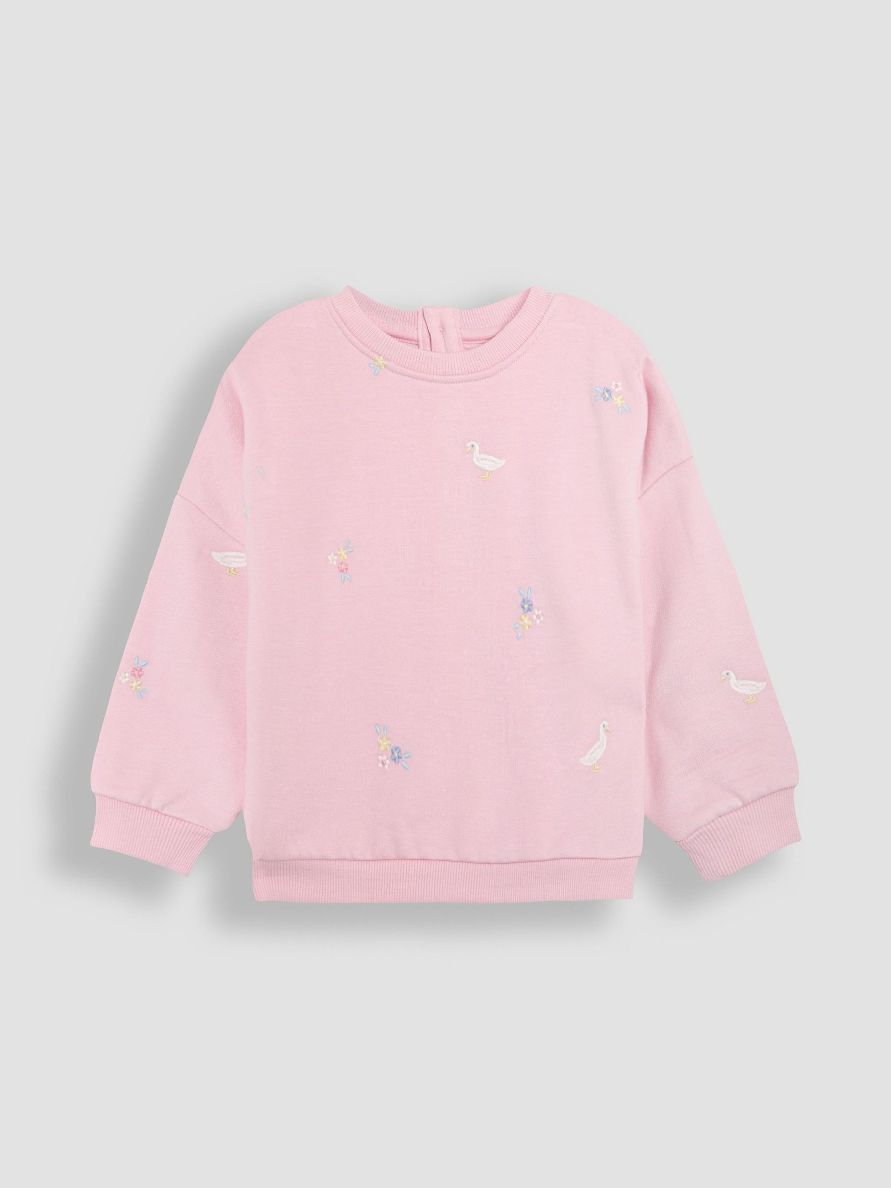 Pink Duck Embroidered Crew Neck Sweatshirt (AU5715) | £24 - £27