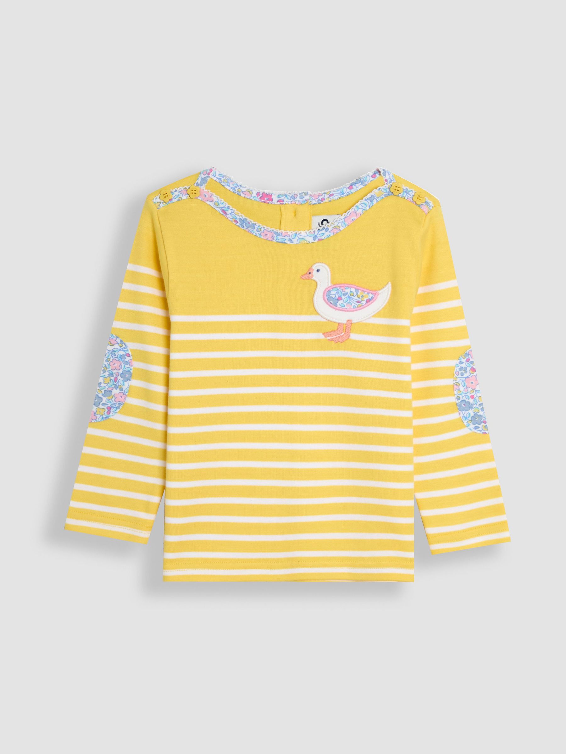 Yellow Duck Appliqué Pocket Breton Top (AU5727) | £15 - £18