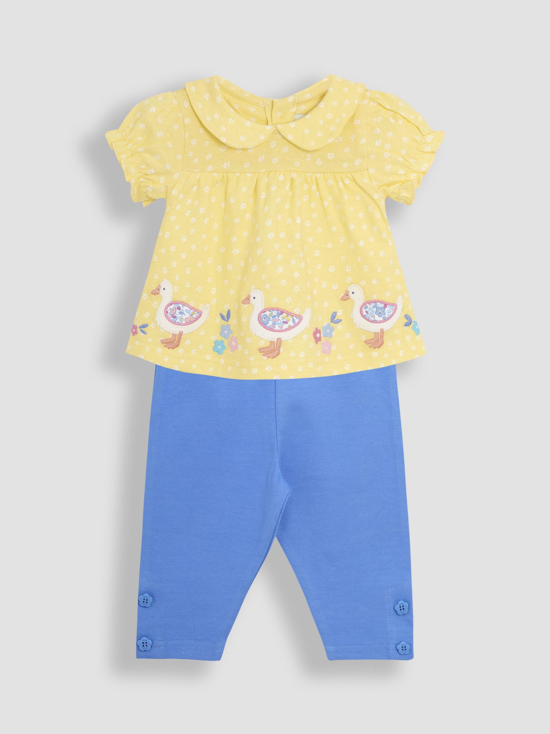 Yellow Duck Appliqué Collared Blouse & Leggings Set 2 Piece (AU5735) | £27 - £28