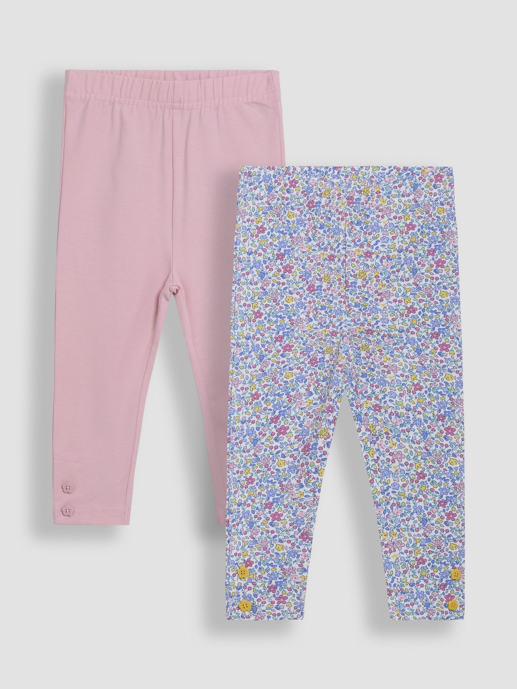 Pink Cherry Ditsy Floral Leggings 2 Pack (AU5779) | £21 - £24