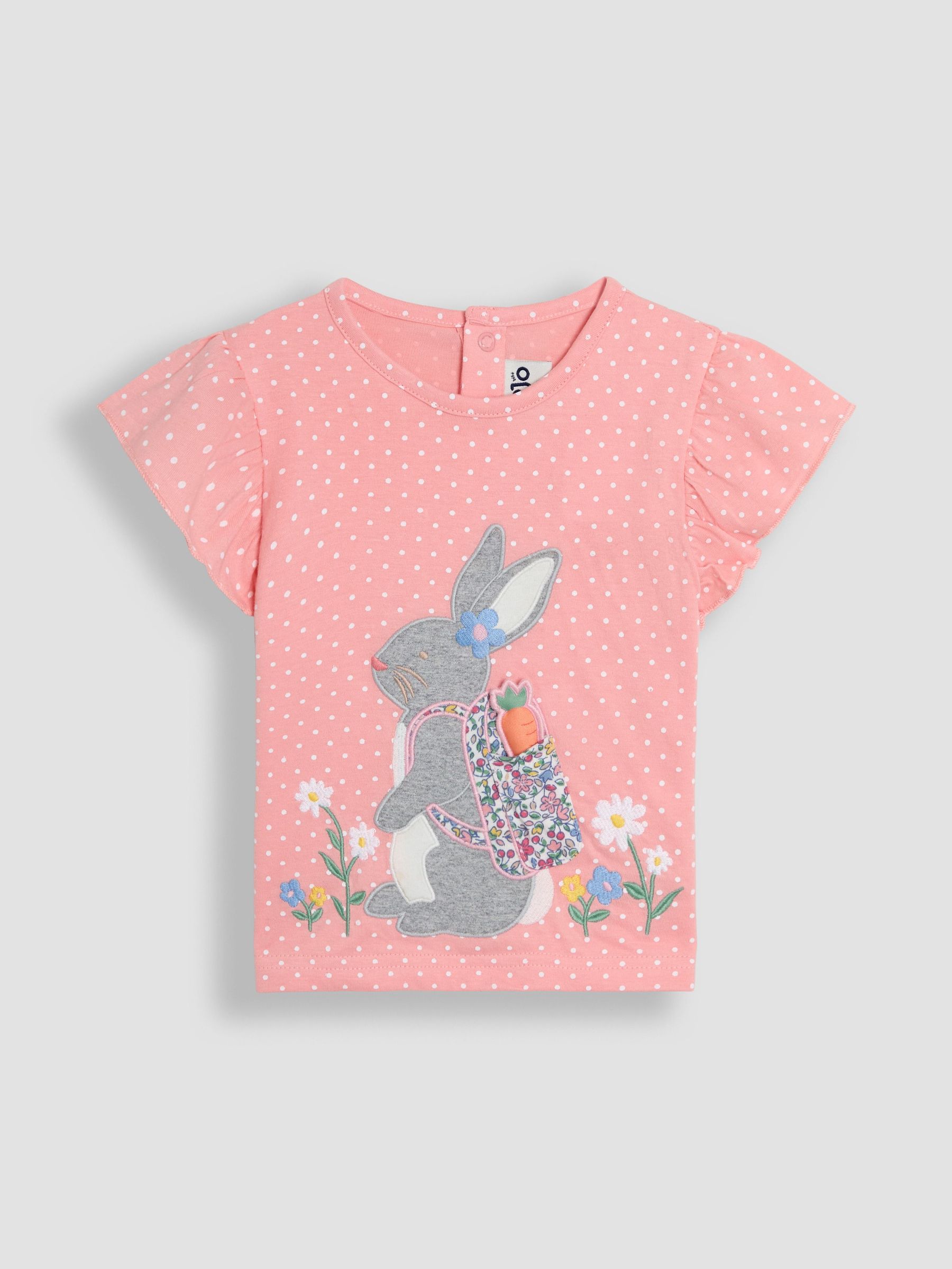 Pink Bunny Frill Sleeve T-Shirt (AU5791) | £16 - £19