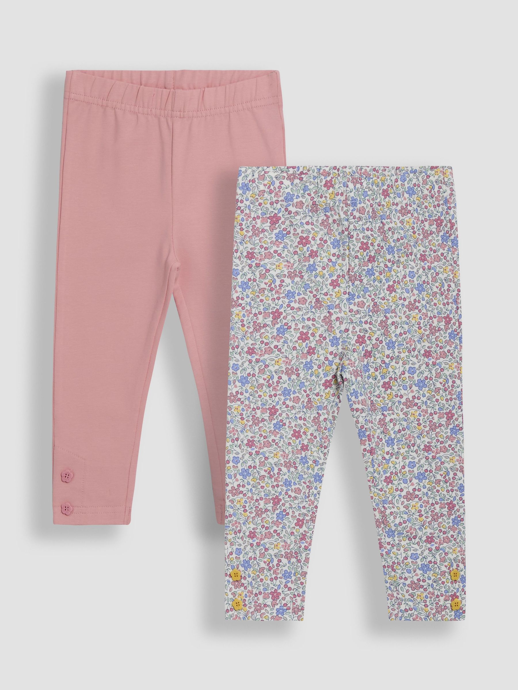 Pink Ditsy Floral Leggings 2 Pack (AU5795) | £21 - £24