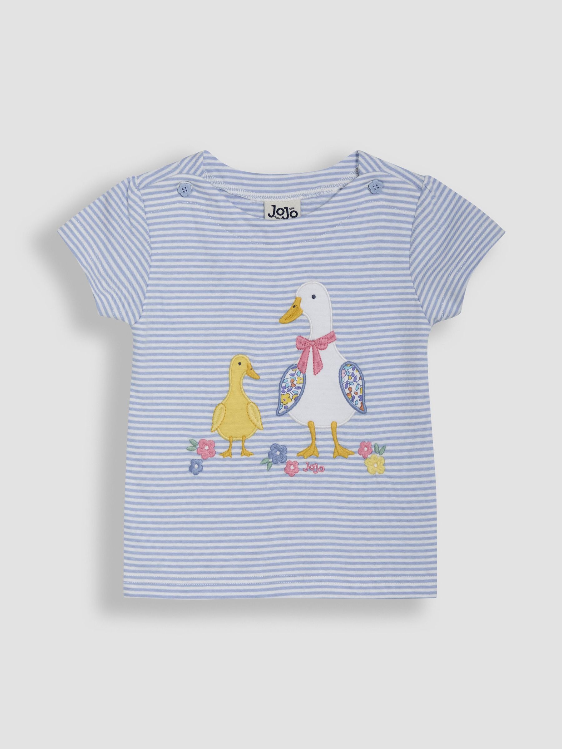 Blue Duck Print Appliqué 100% Cotton T-Shirt (AU5801) | £16 - £19