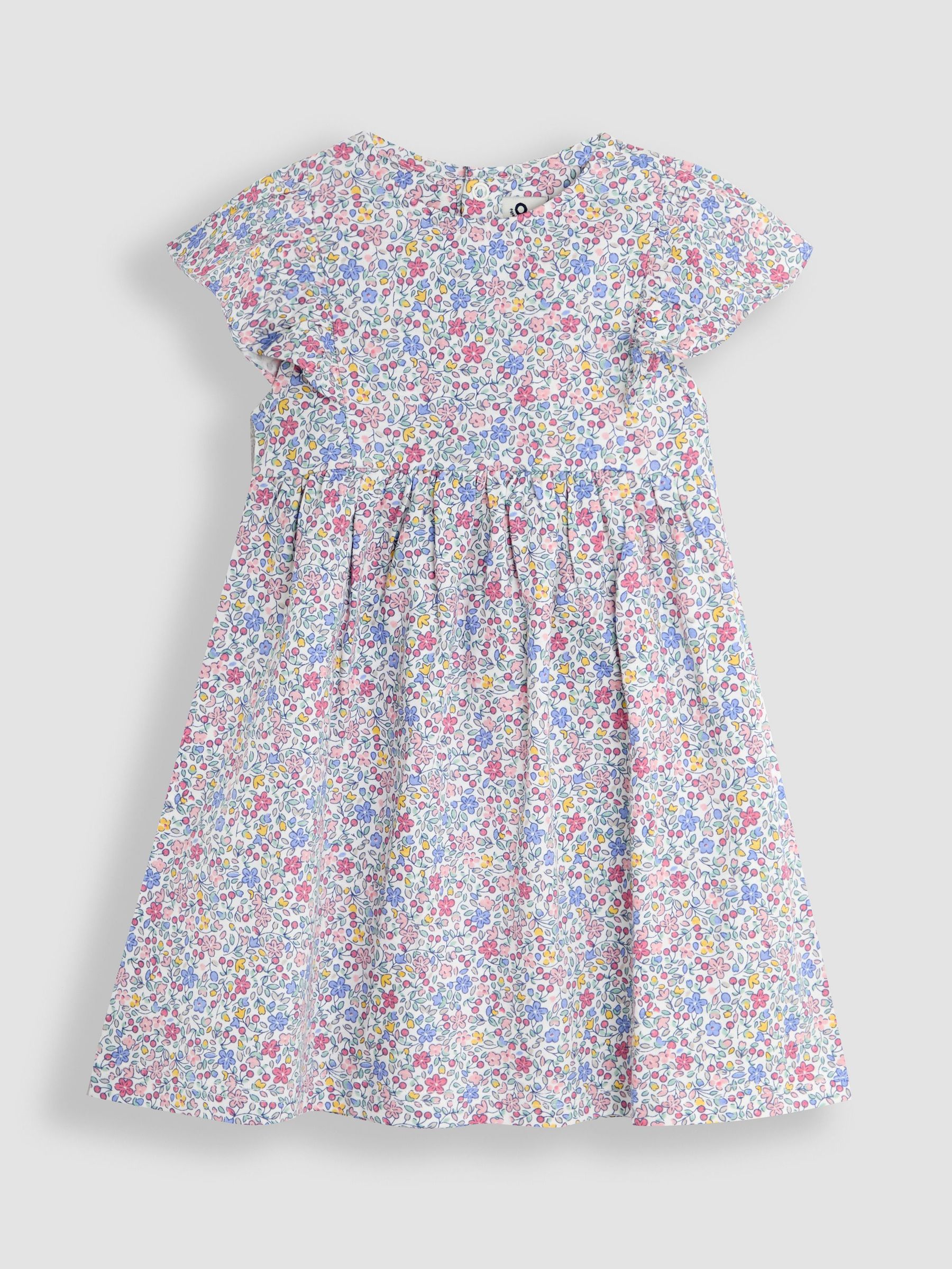 Pink Ditsy Floral Print 100% Cotton Dress (AU5811) | £17 - £20