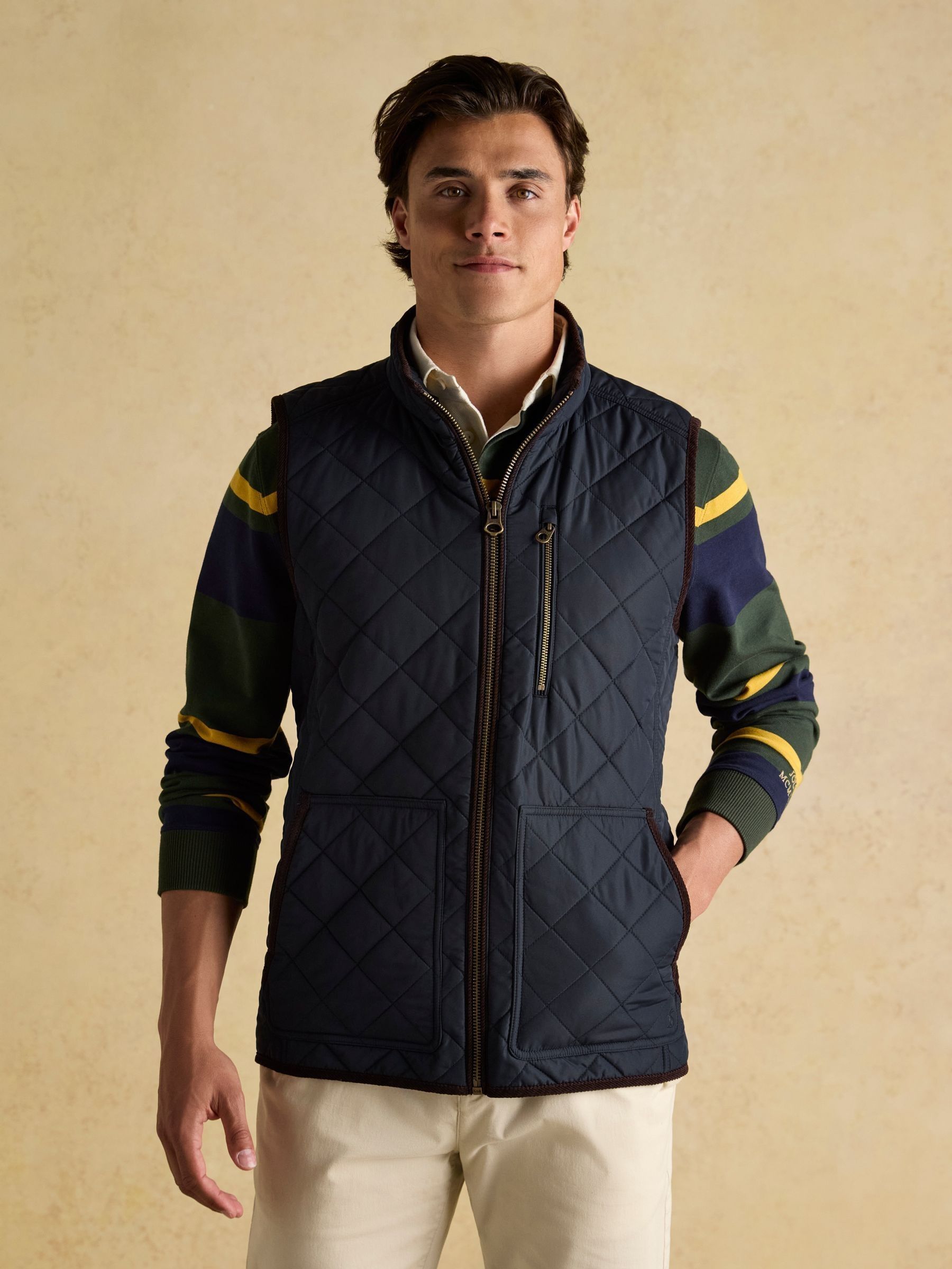 Maynard Navy Diamond Quilted Gilet (AU6120) | £69