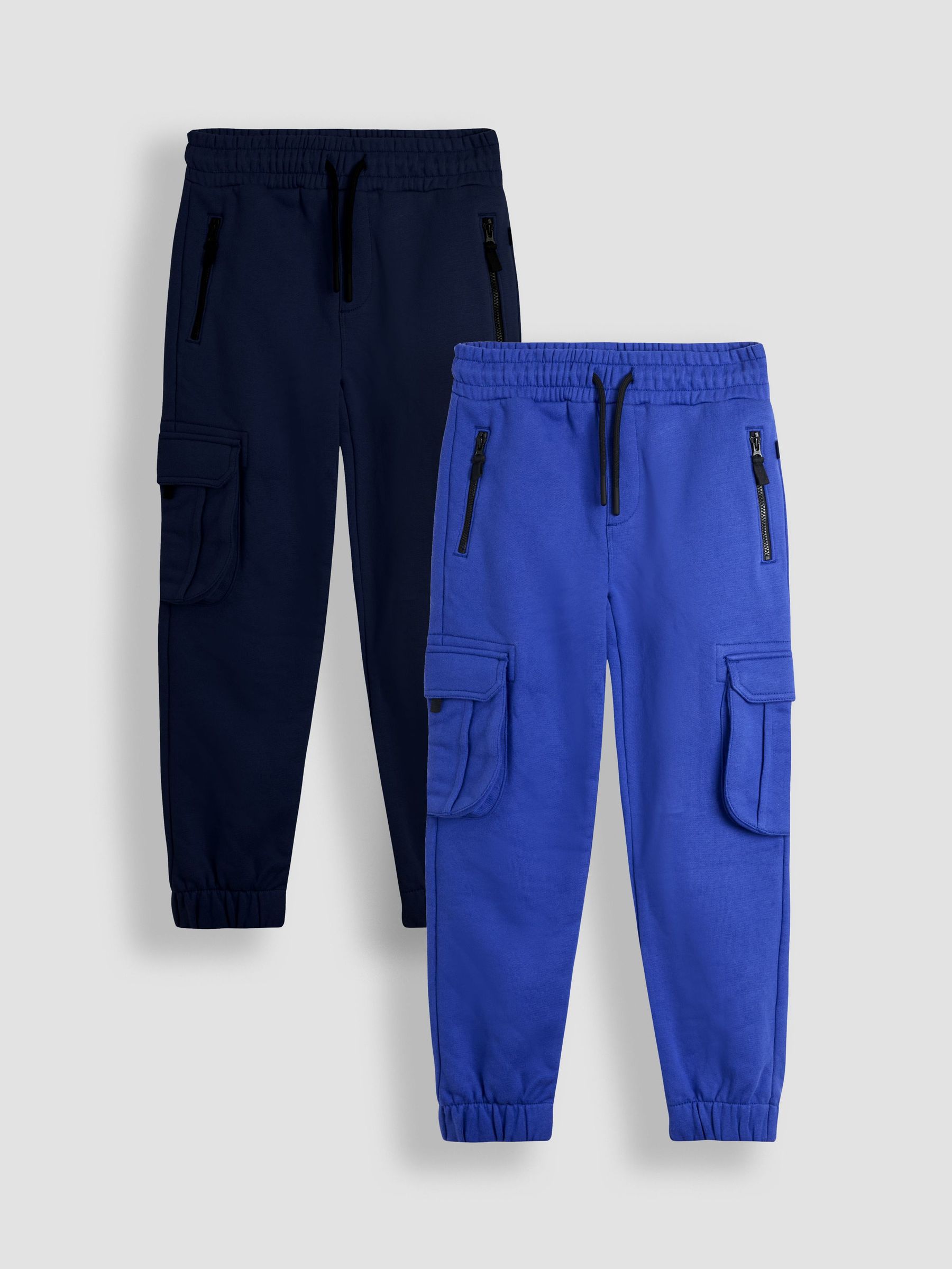 Cobalt Blue & Navy Blue 2-Pack Cargo Joggers (AU6283) | £26 - £27