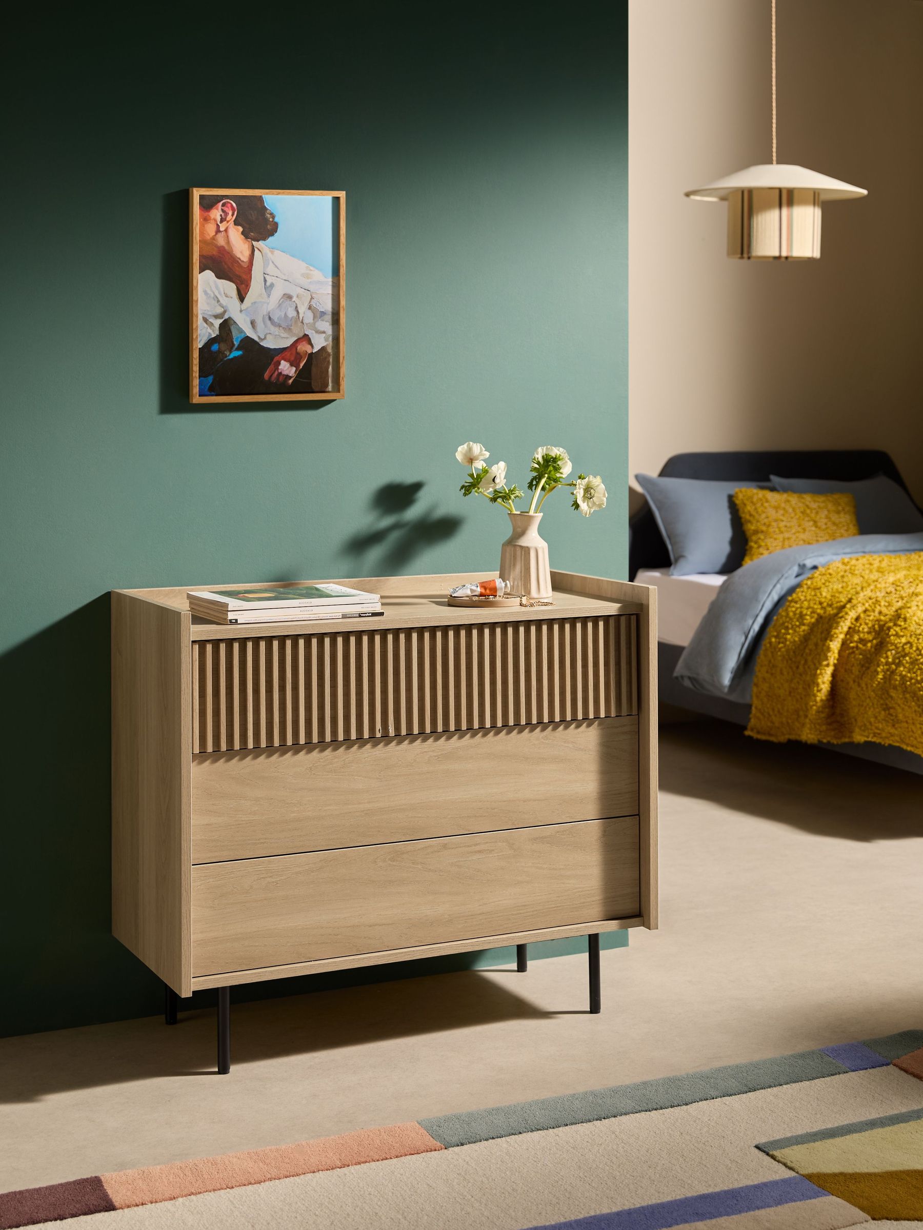 Blaze 3 Drawer Chest of Drawers in Oak Effect (AU6662) | £329