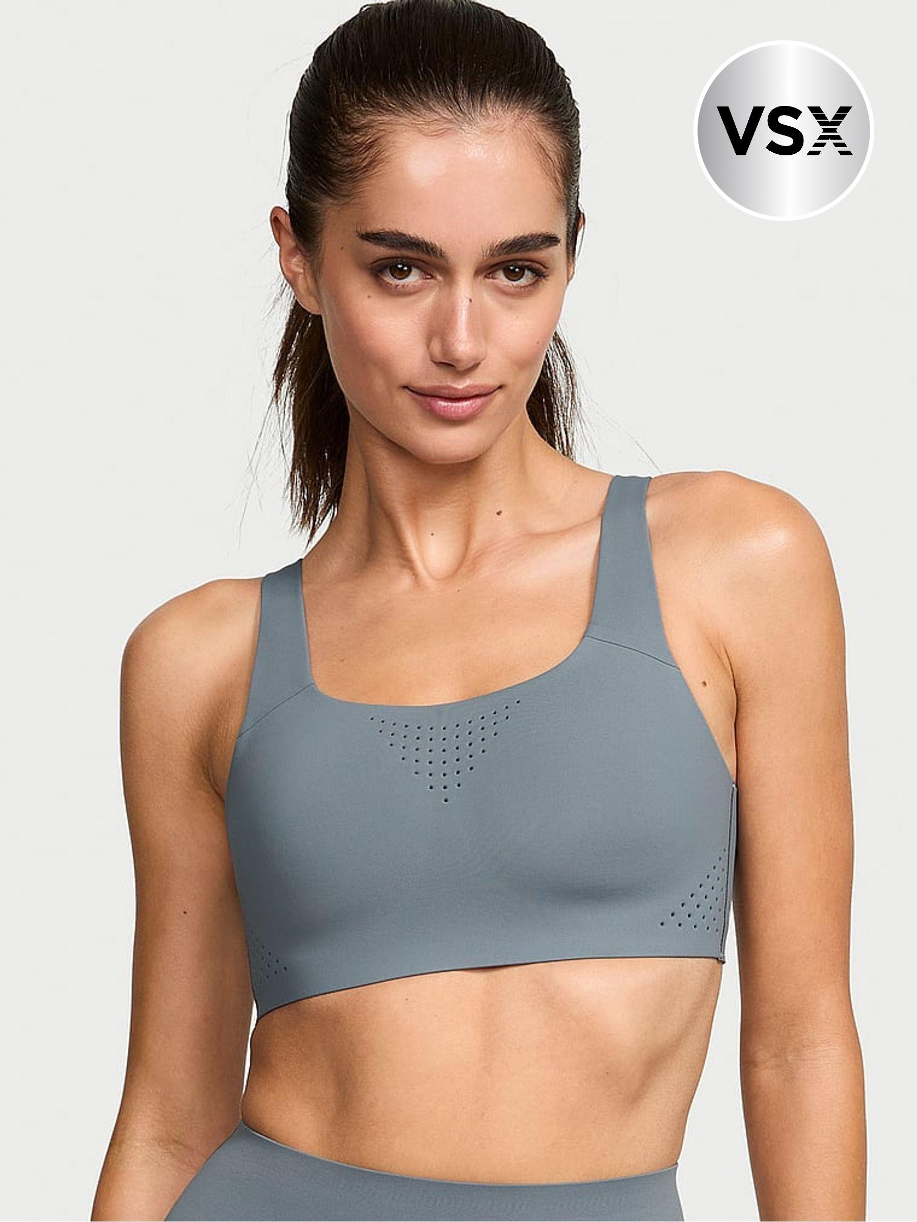 Dark Steel Grey Back Close Featherweight Max High Support Sports Bra (AU7372) | £45