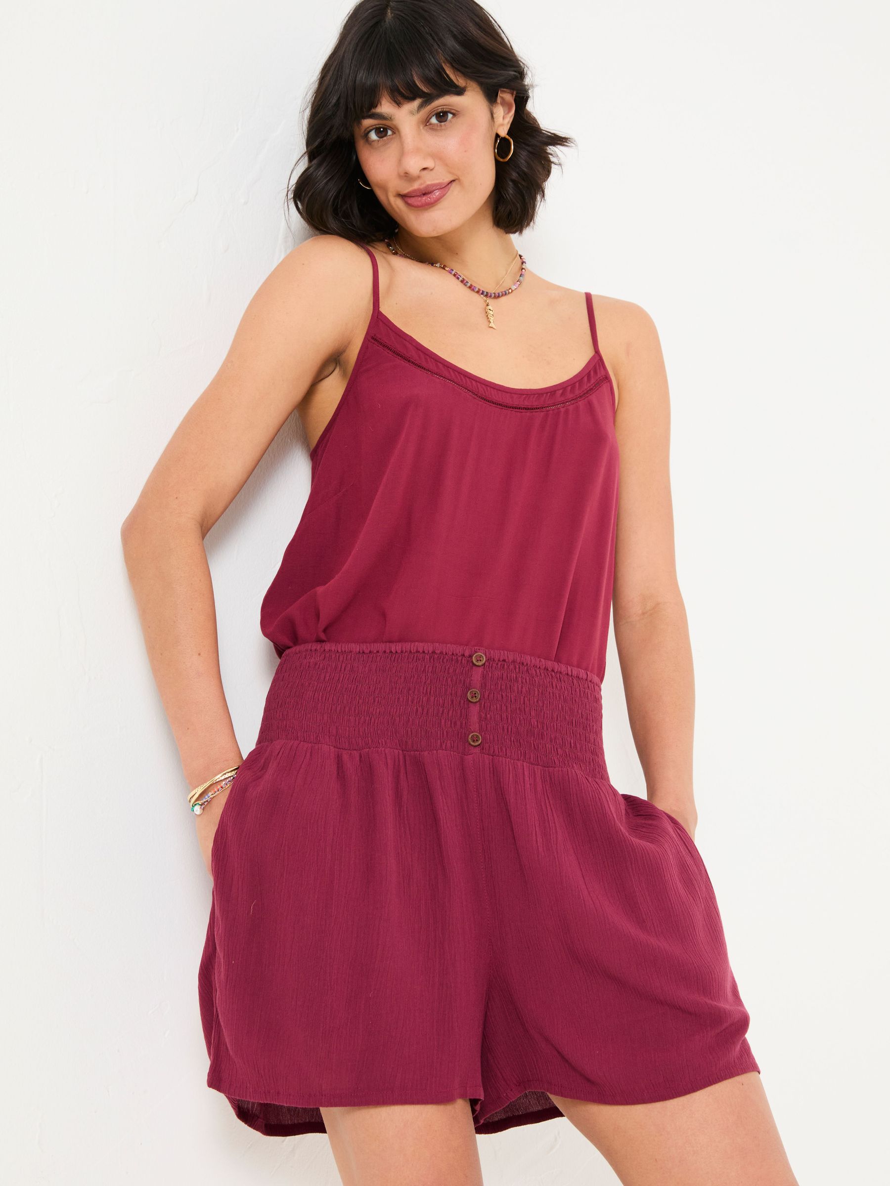 Rylee Burgundy Red Flippy Shorts (AU7616) | £32.50