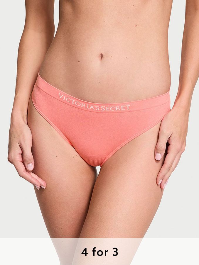 Coral Ribbon Orange Thong Knickers (AU7824) | £9