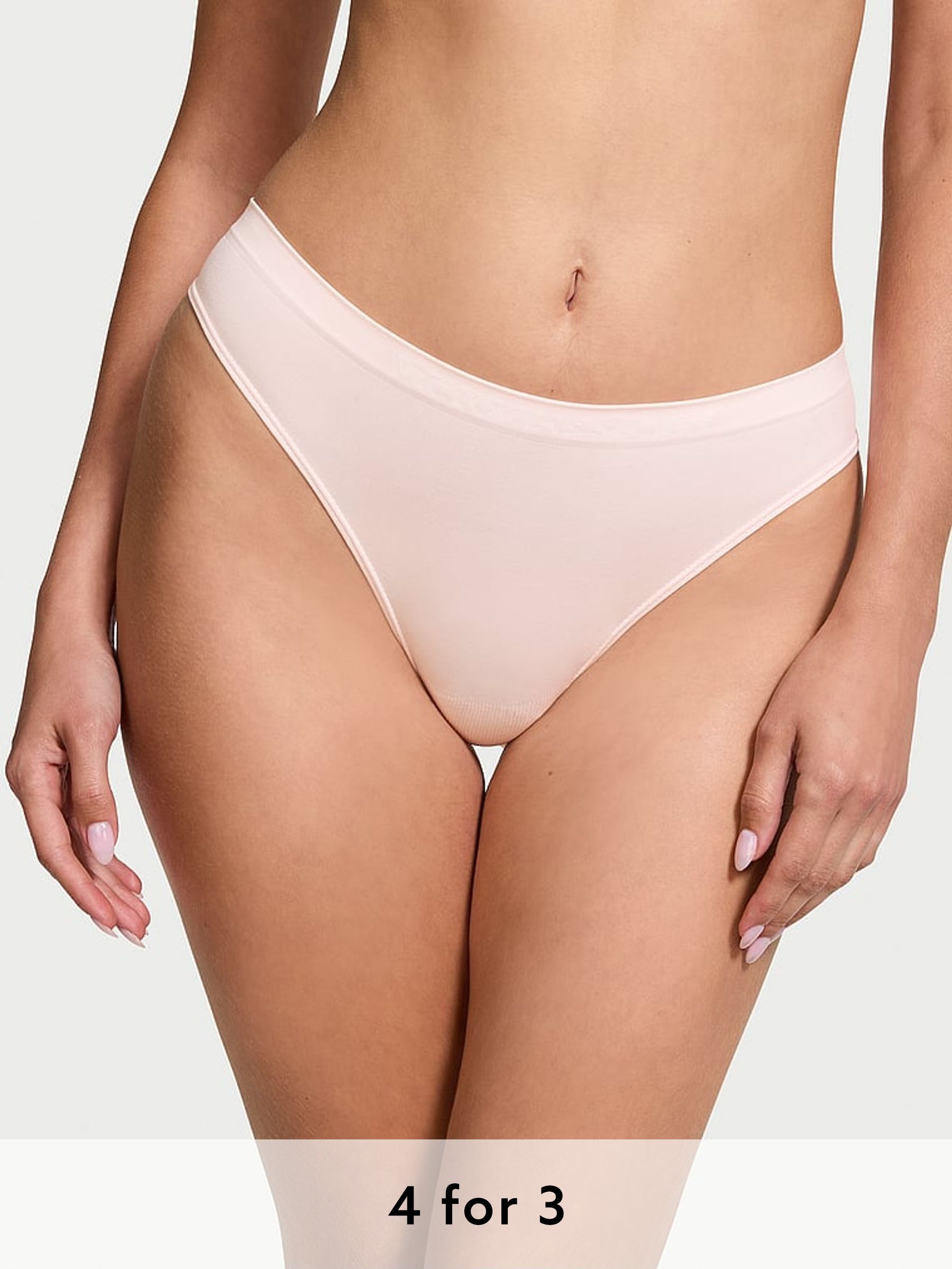 Purest Pink Thong Knickers (AU7832) | £9