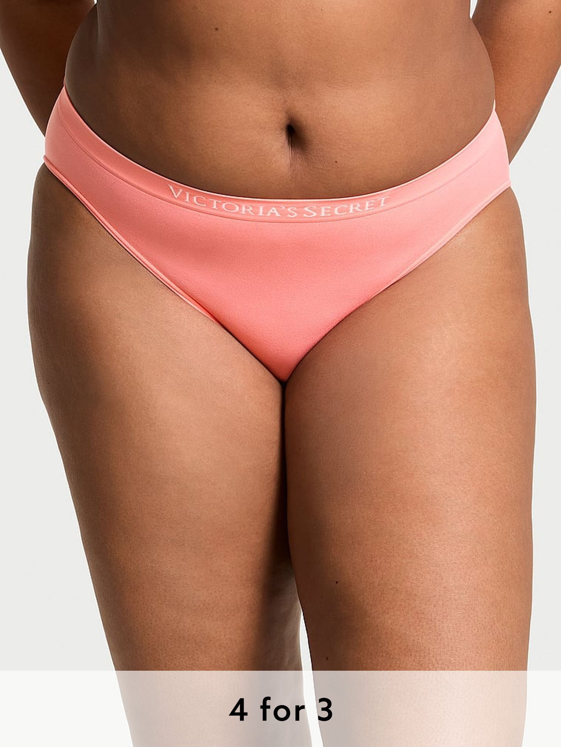 Coral Ribbon Orange Bikini Knickers (AU7844) | £9