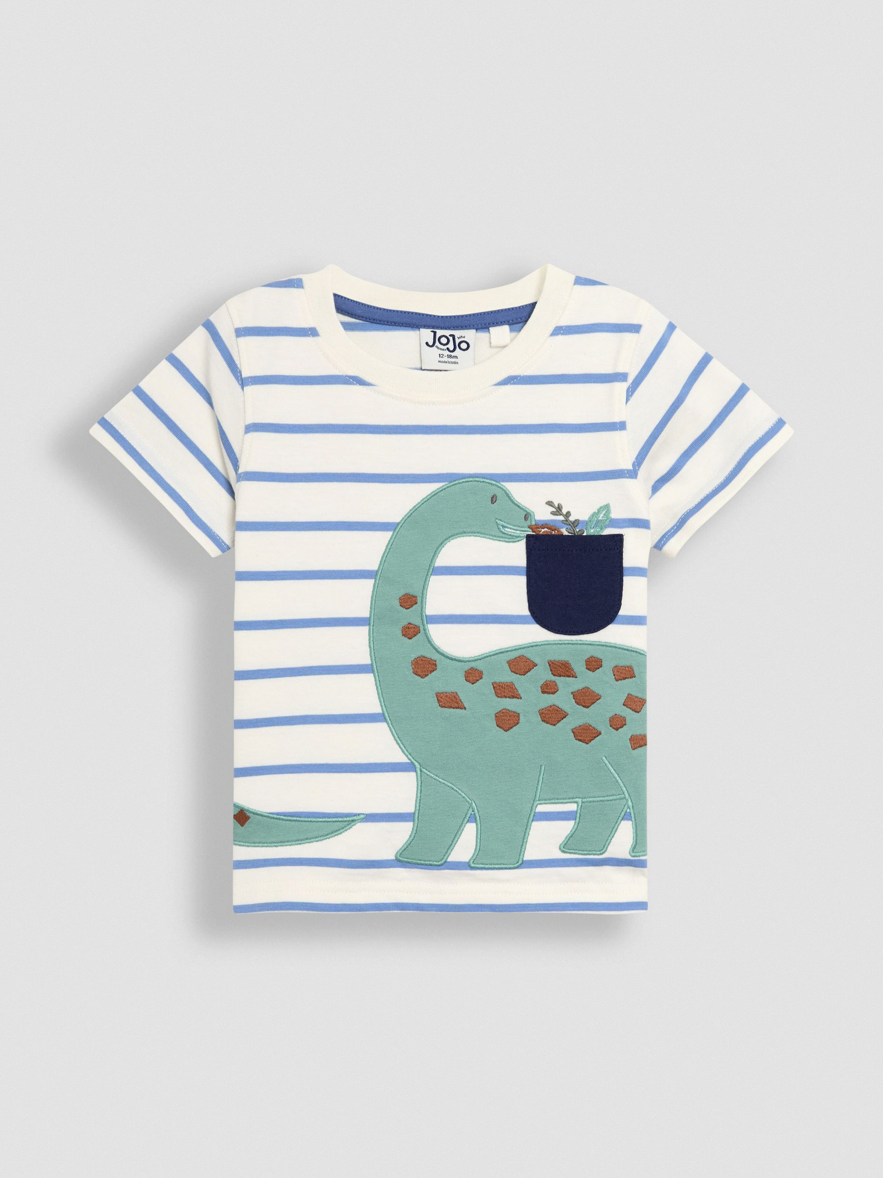 Blue Dinosaur 2-Piece Appliqué T-Shirt & Short Set (AU7914) | £26 - £29