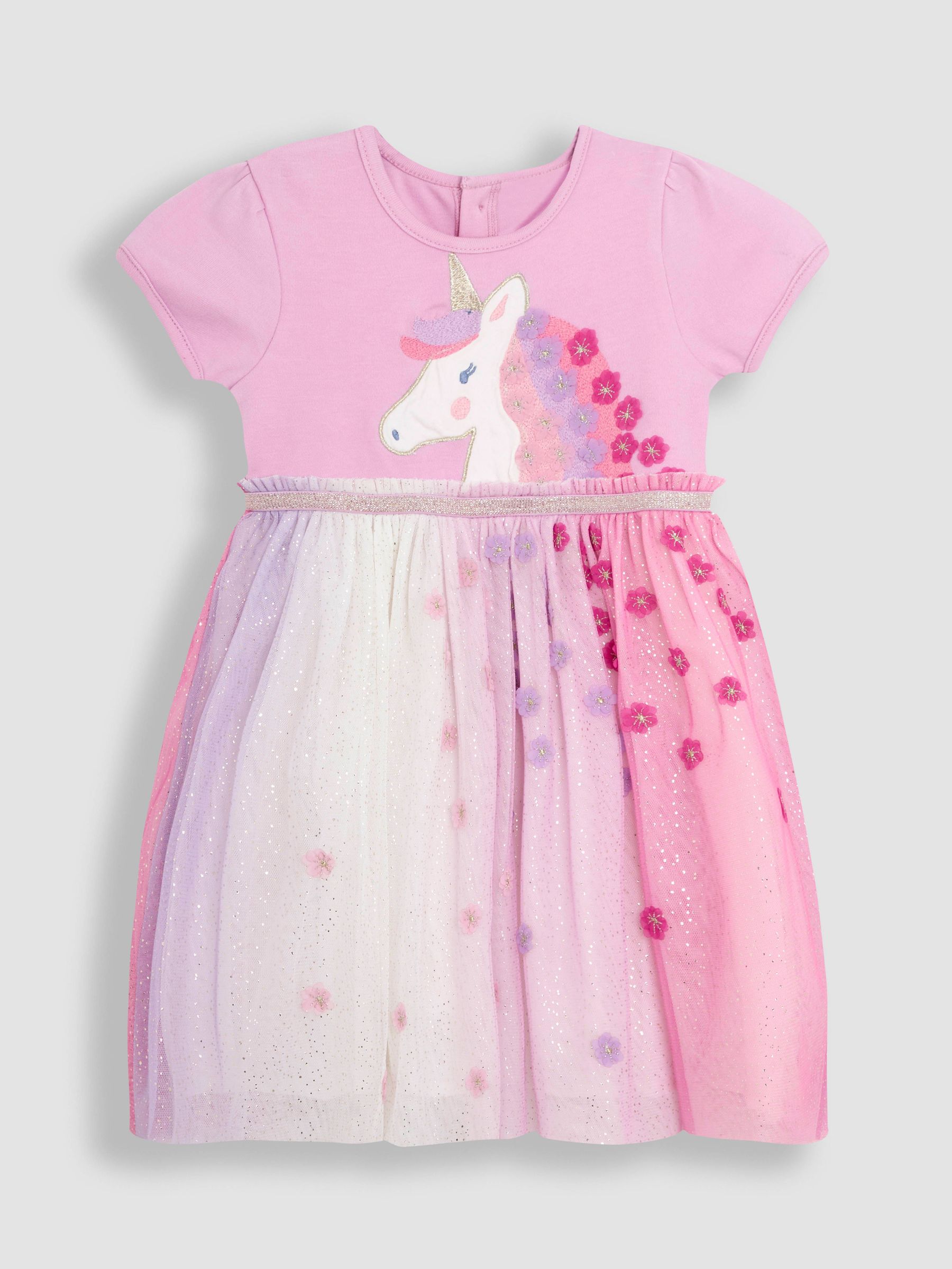 Lilac Purple Unicorn Appliqué Tulle Party Dress (AU7916) | £34 - £40