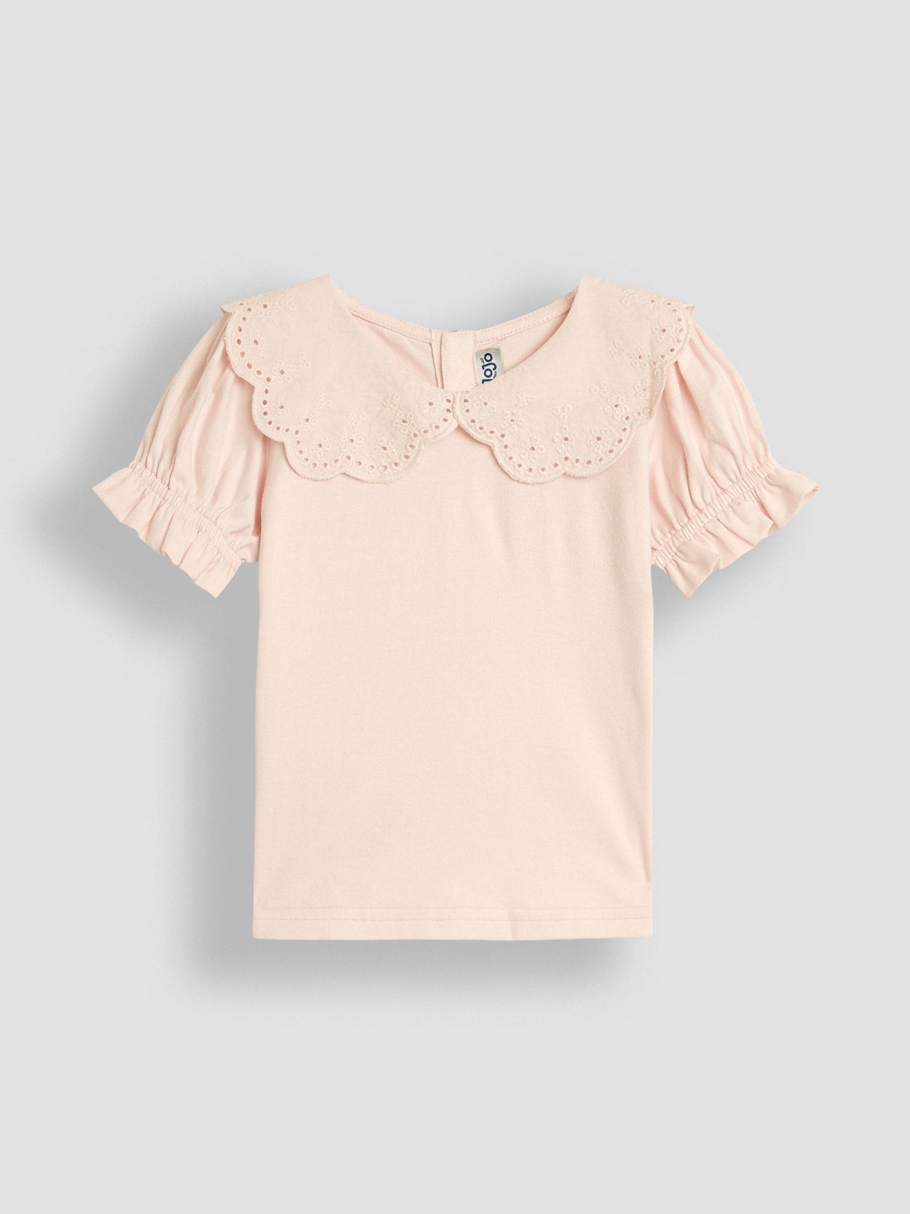 Pink Broderie Collar T-Shirt (AU8005) | £13 - £16