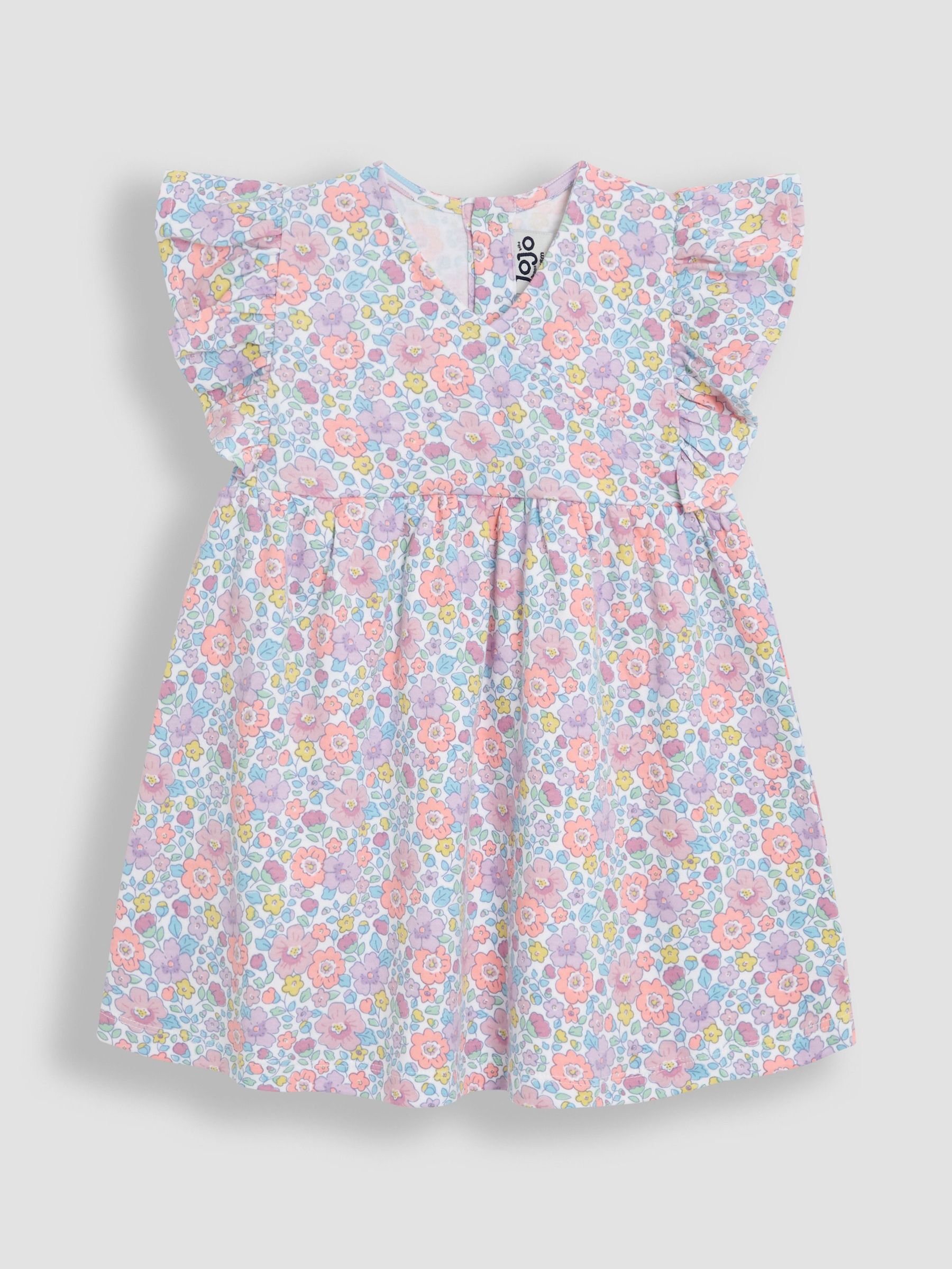 Lilac Purple Floral Wrap Dress (AU8032) | £19 - £22