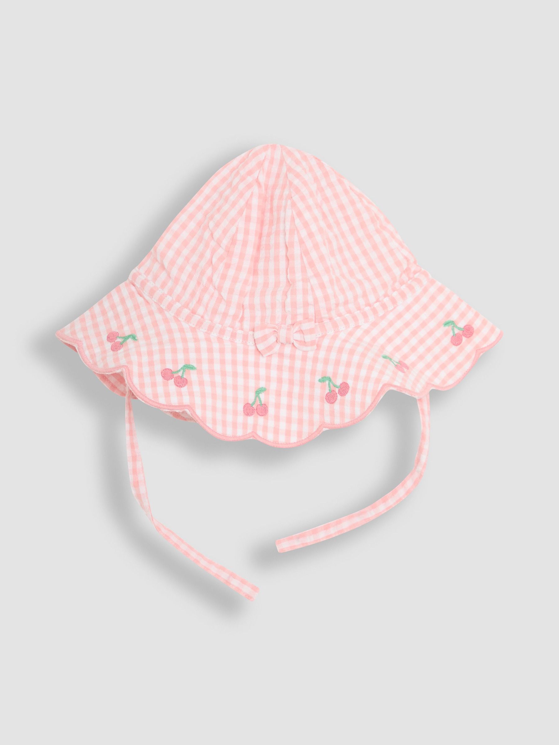 Pink Cherry Scalloped Floppy Sun Hat (AU8037) | £14
