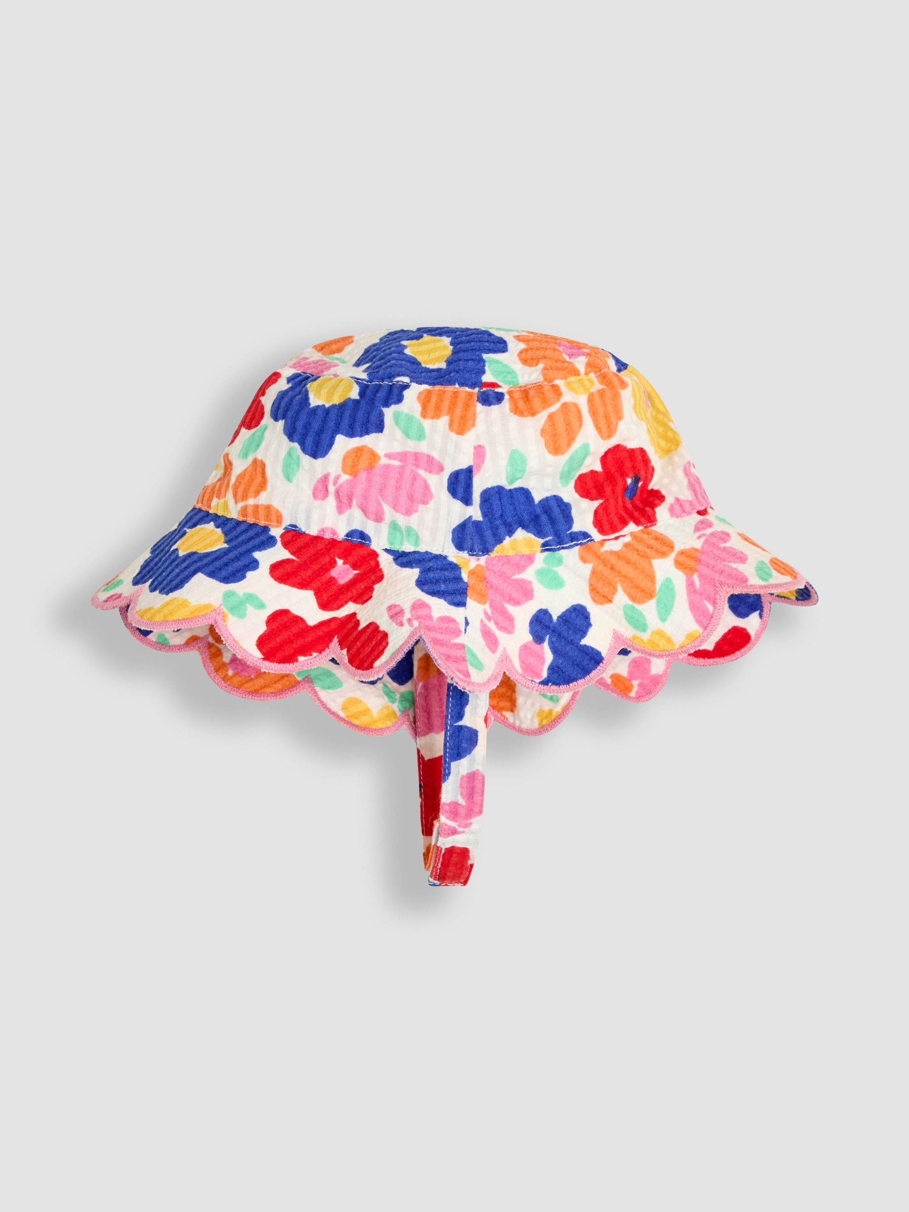 Fucshia Floral Scalloped Pretty Sun Hat (AU8038) | £14