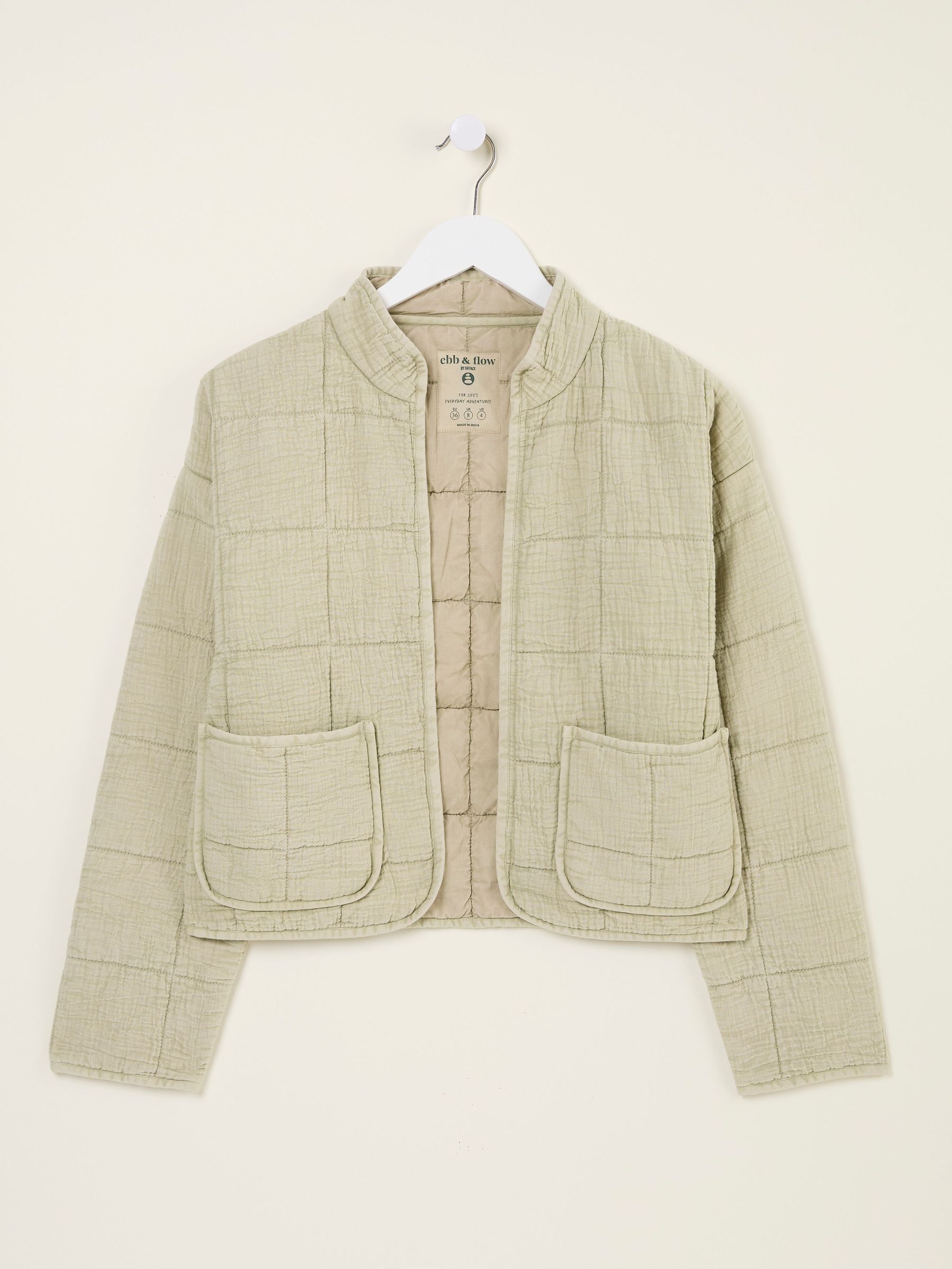 Quinn Ivory Quilted 100% Cotton Jacket (AU8180) | £65