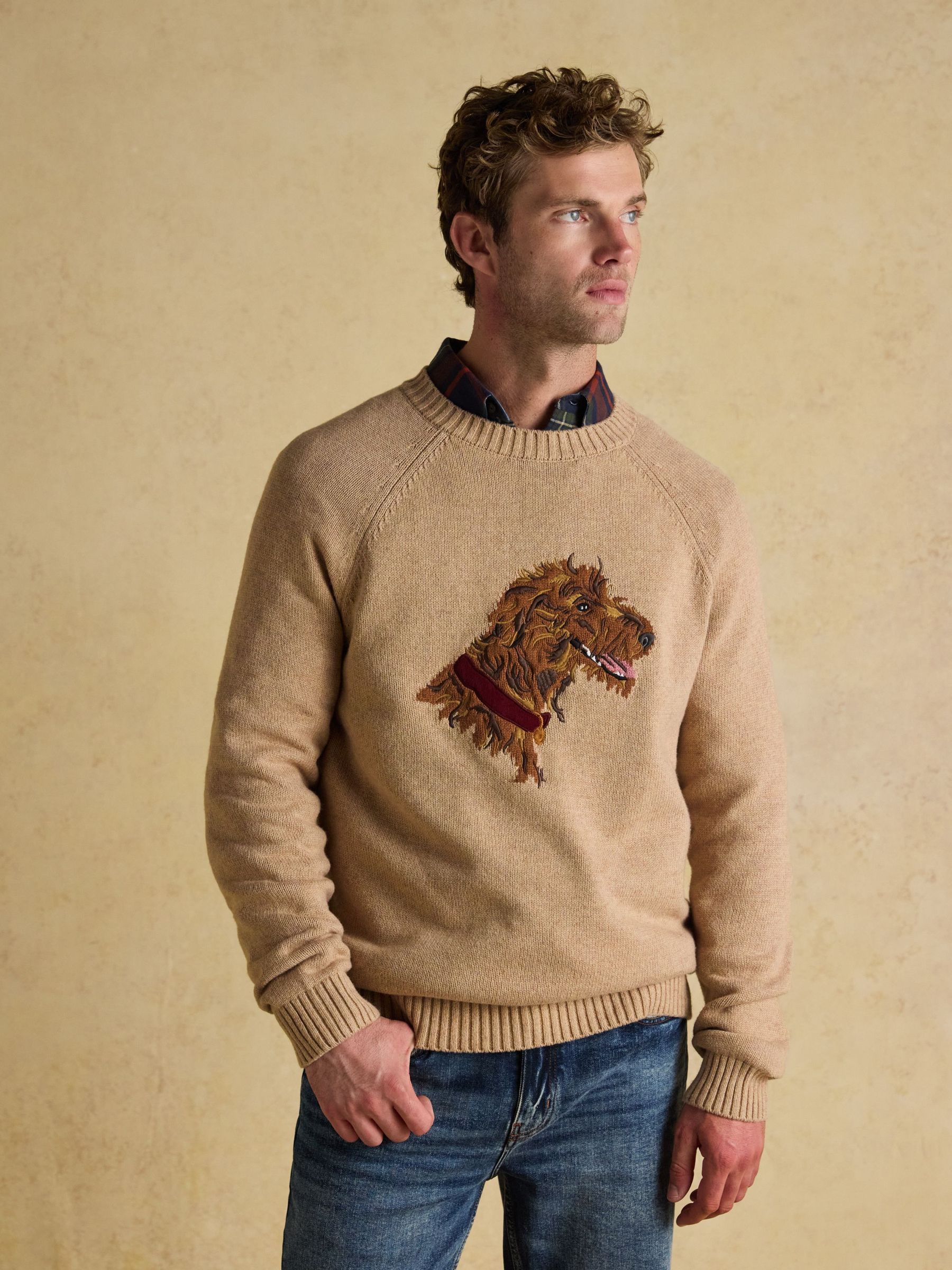 Unisex Oatmeal Irish Wolf Hound Jumper