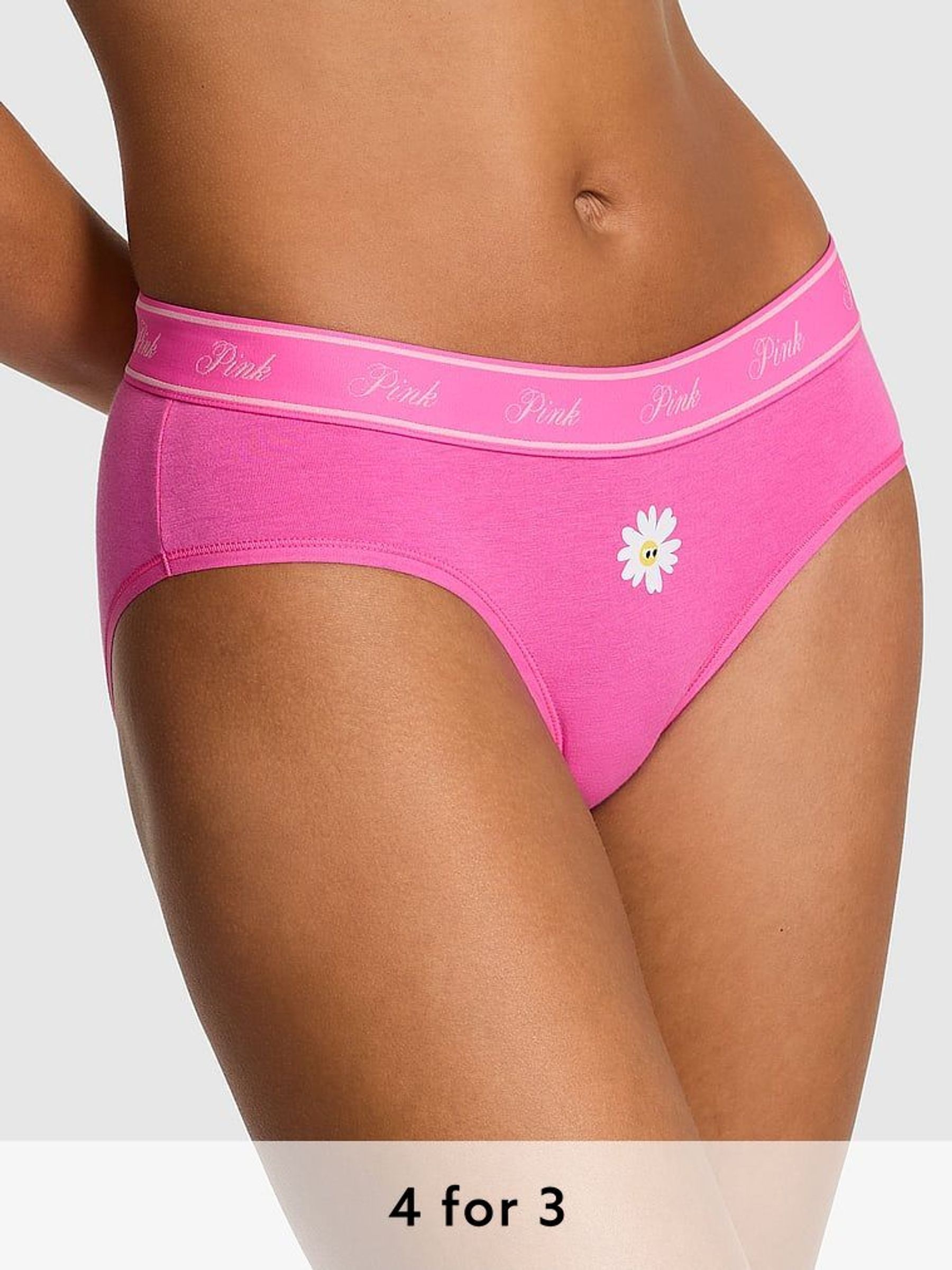 Pink Gossip Hipster Cotton Logo Knickers (AU9512) | £9