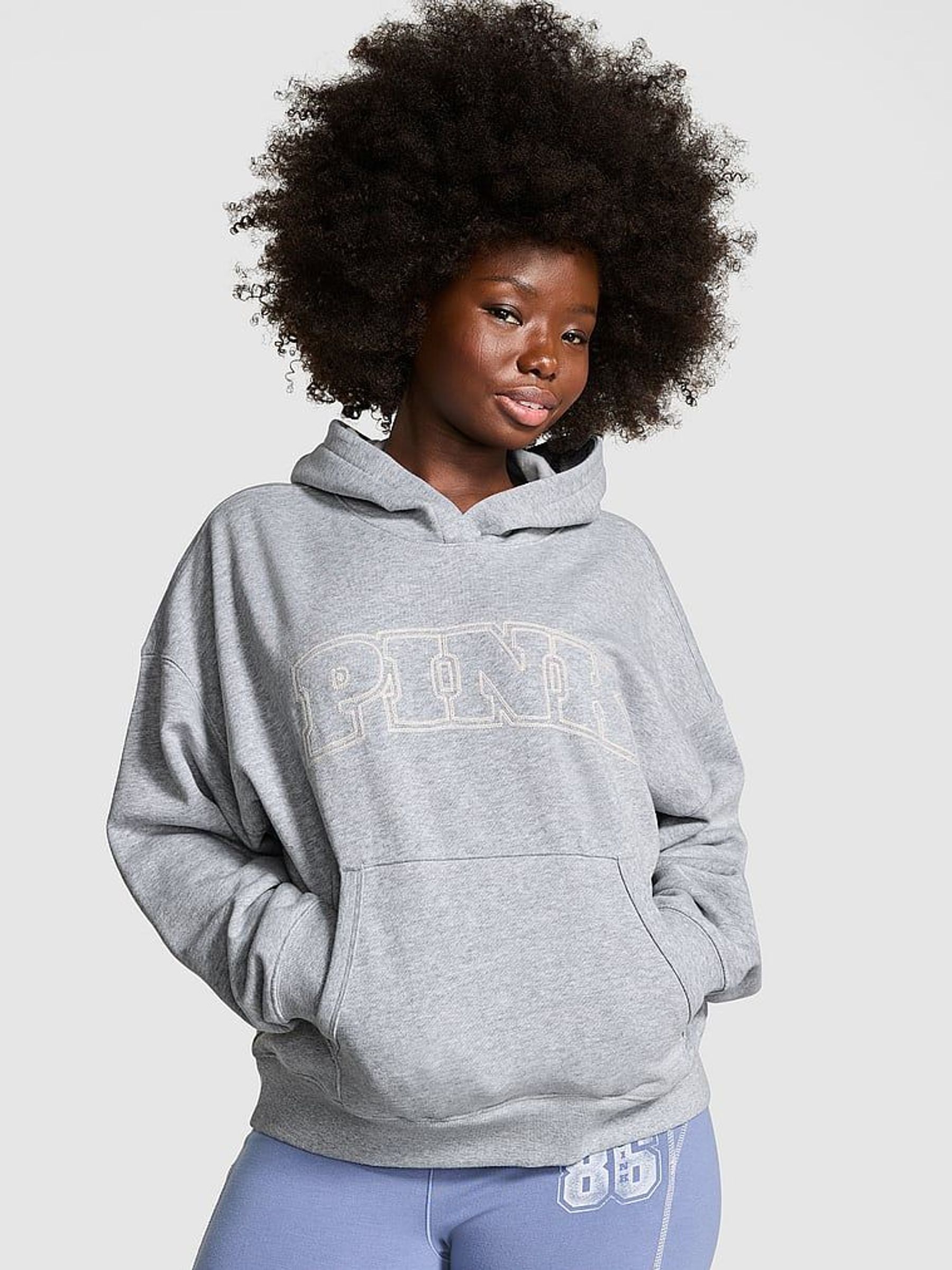 Grey Heather Fleece Hoodie (AU9750) | £55