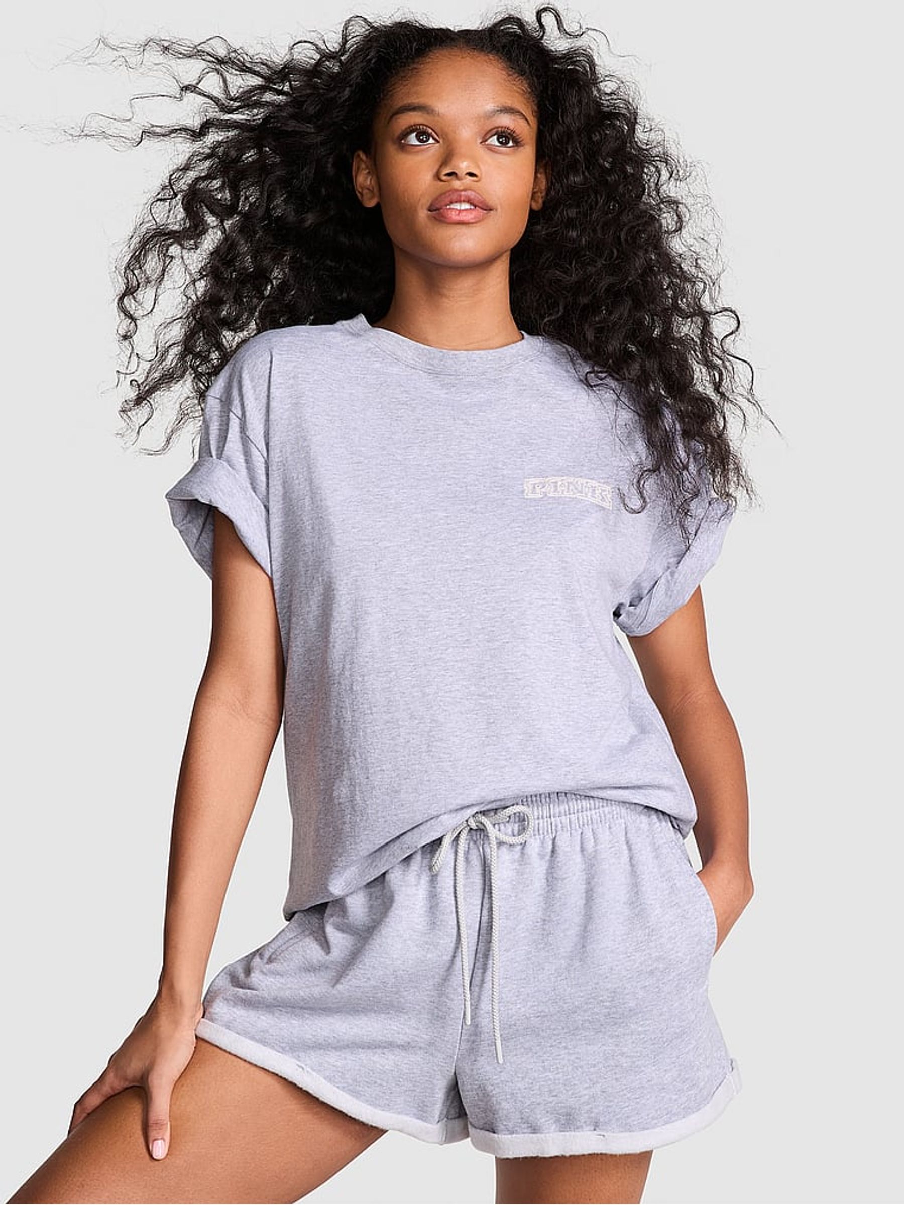 Grey Heather Short Sleeve Oversized T-Shirt (AU9760) | £25