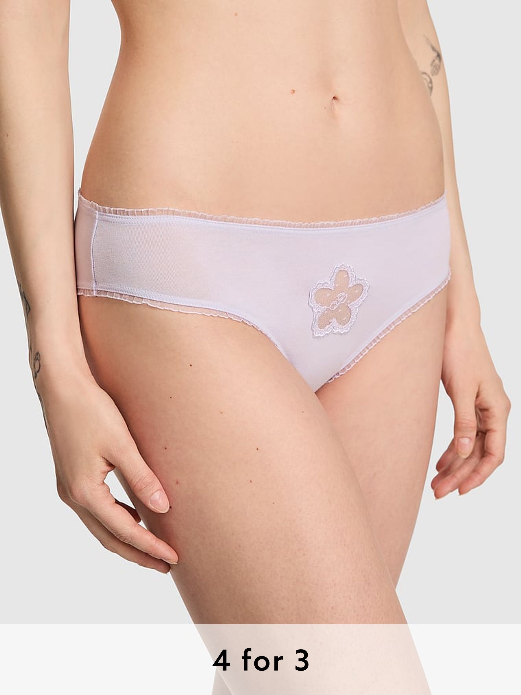 Purple Whisper Cheeky Cotton Knickers (AU9771) | £9