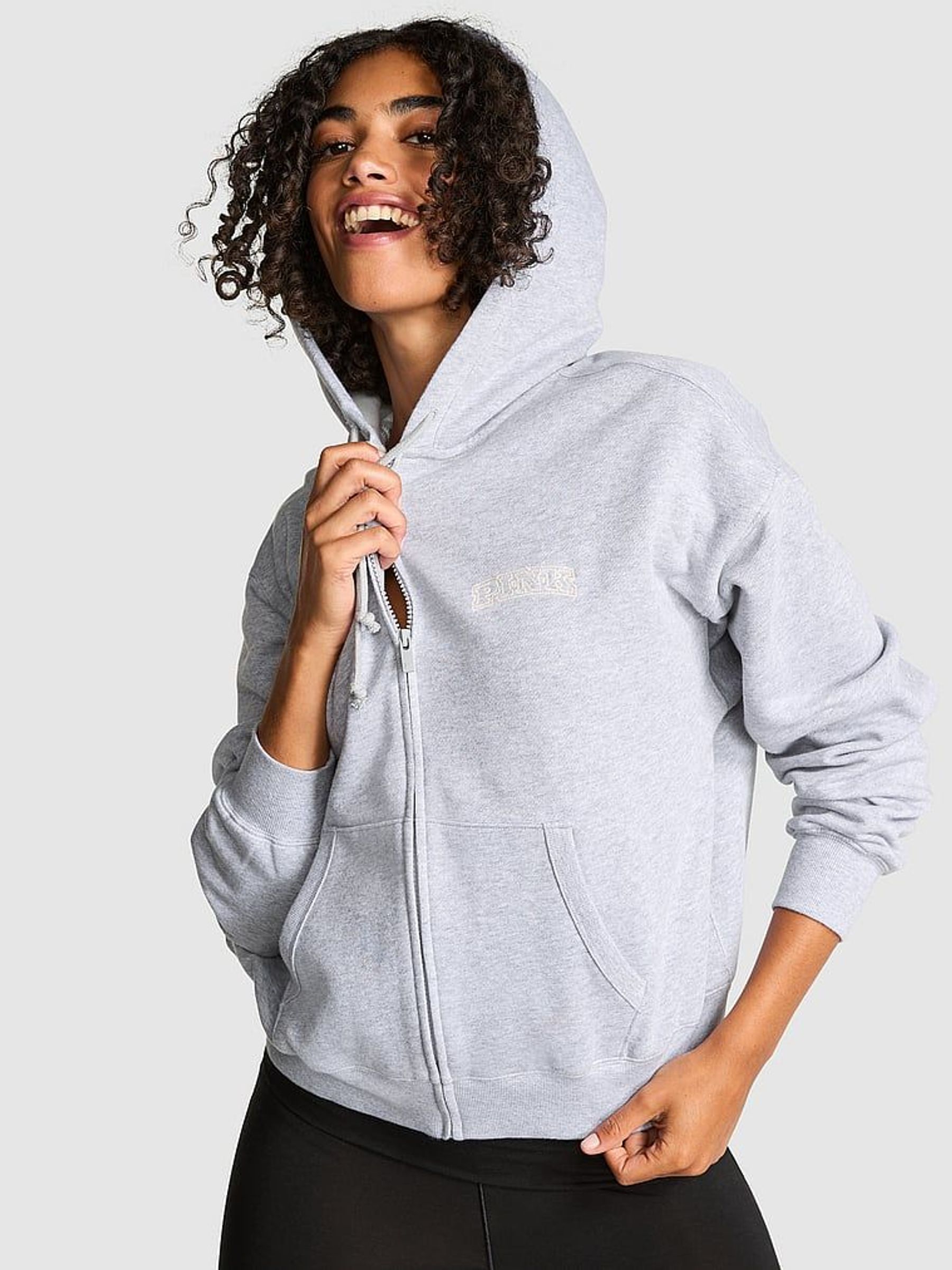 Grey Heather Zip Up Hoodie (AU9772) | £55