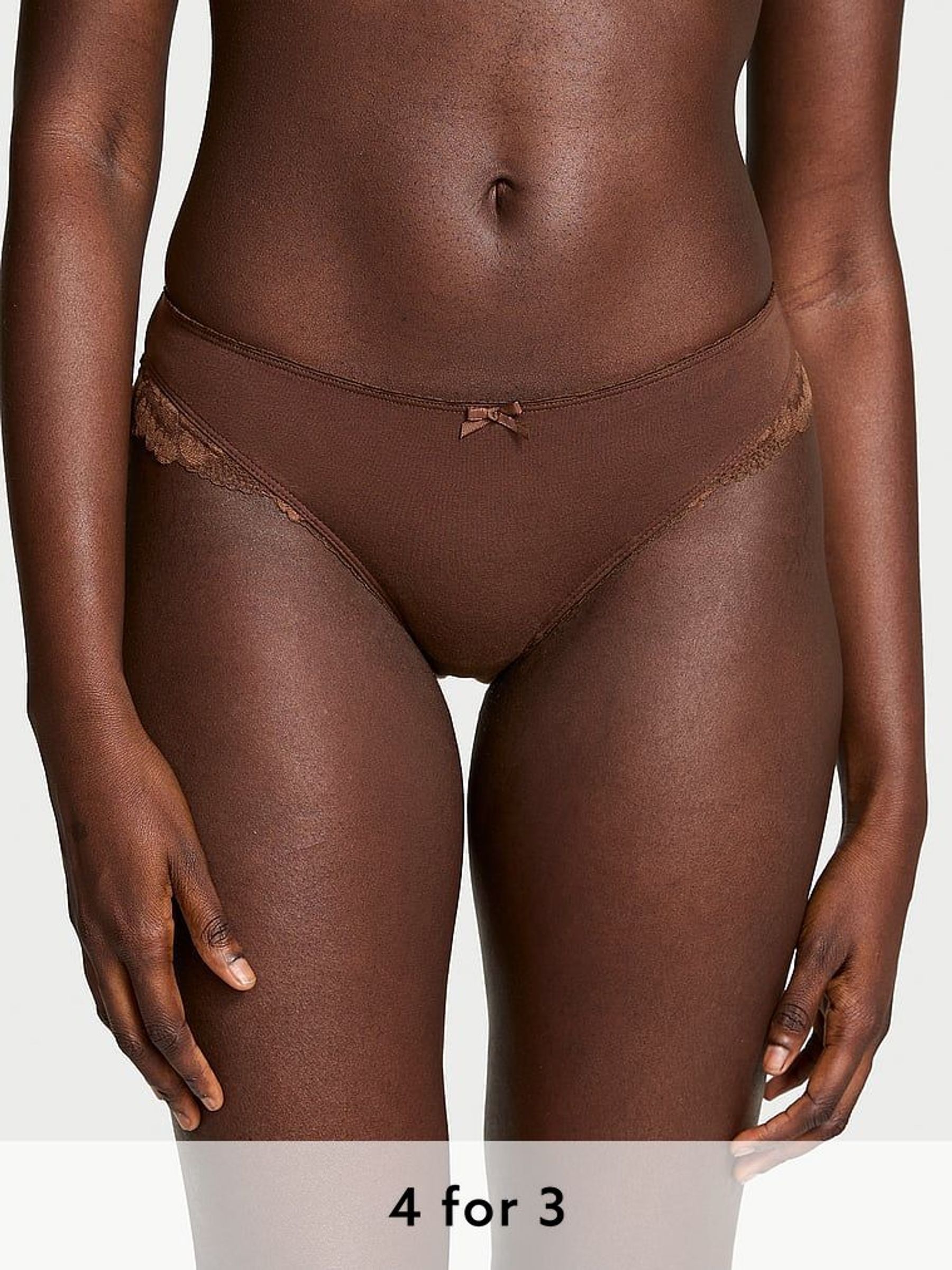 Ganache Nude Bikini Lace Trim Knickers (AV1060) | £9