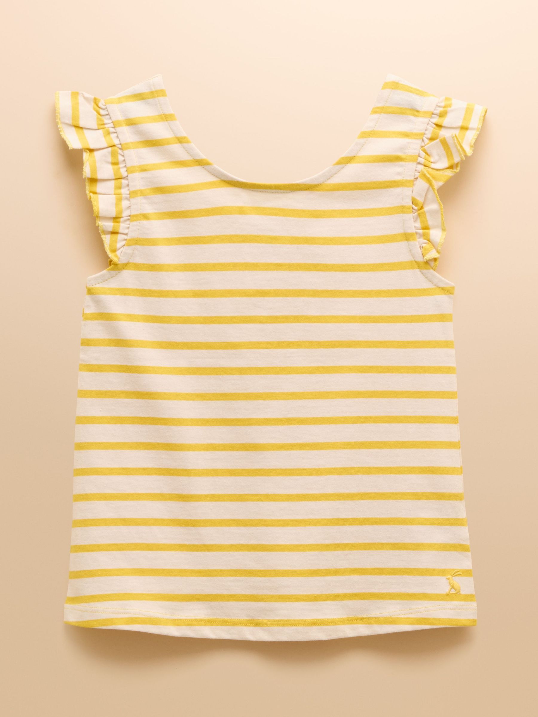 Butterfly Yellow & White Frill Sleeve Vest (AV1764) | £11 - £15