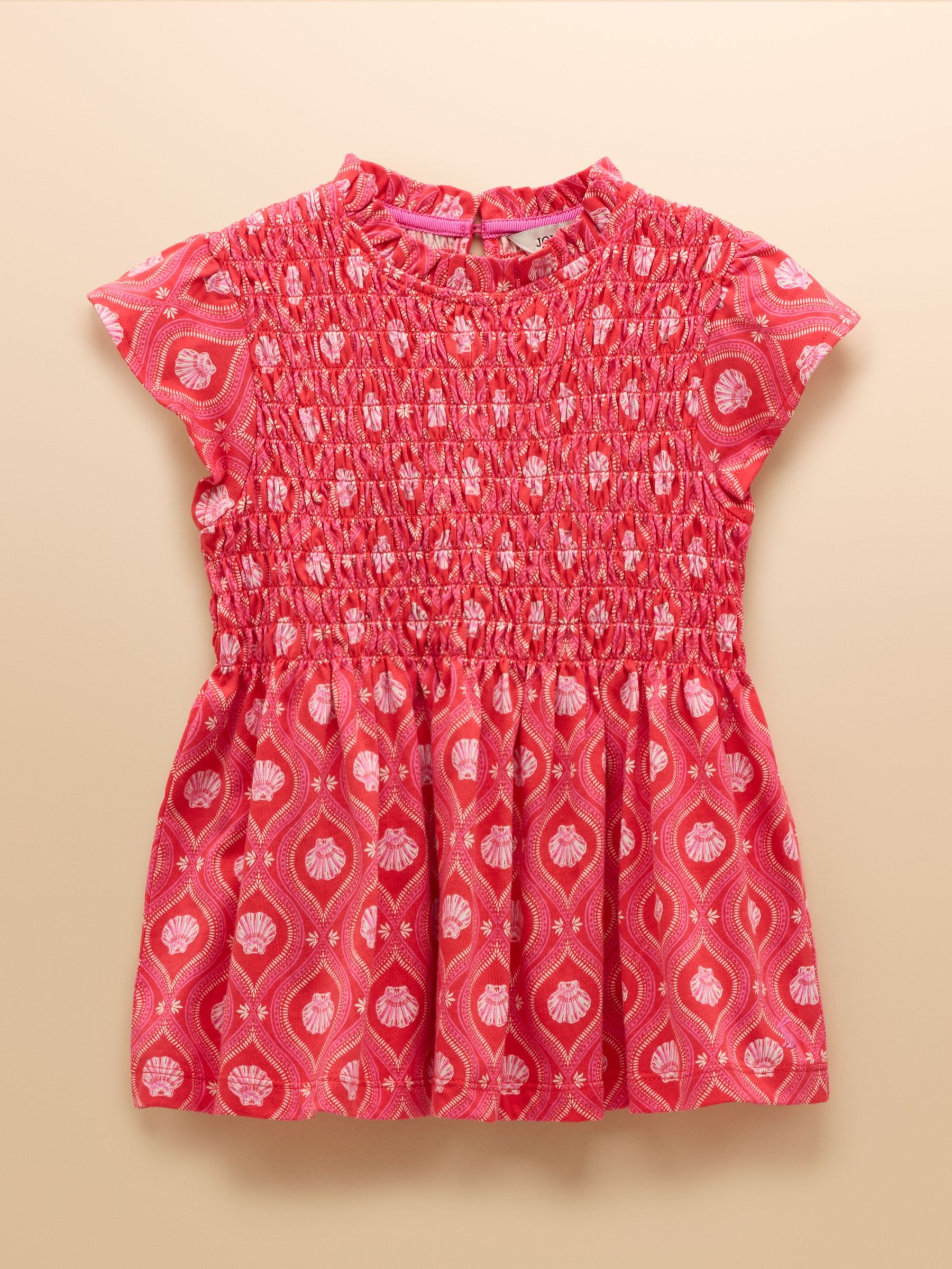 Gracie Pink Shirred Short Sleeve Top (AV1765) | £16 - £20