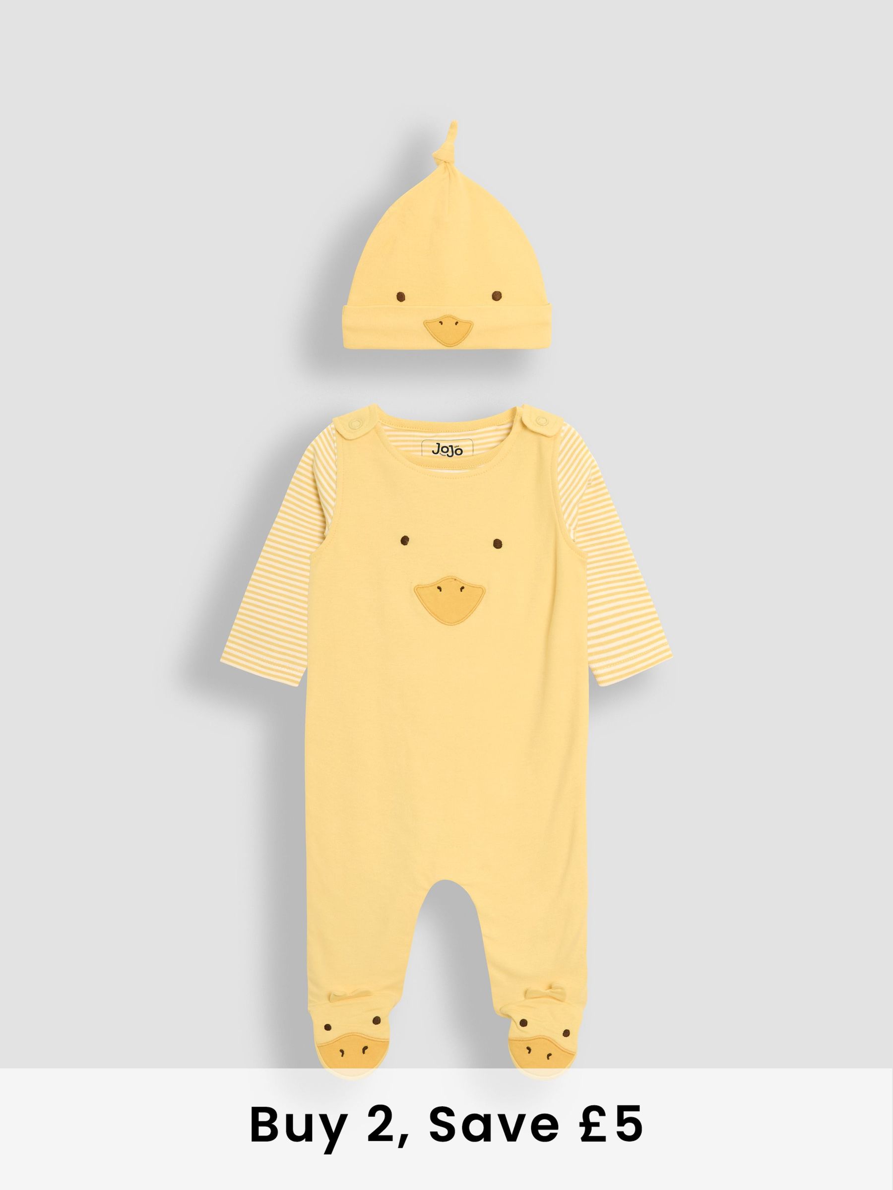 Yellow Footed Dungarees Set 3 Piece (AV1791) | £32.50