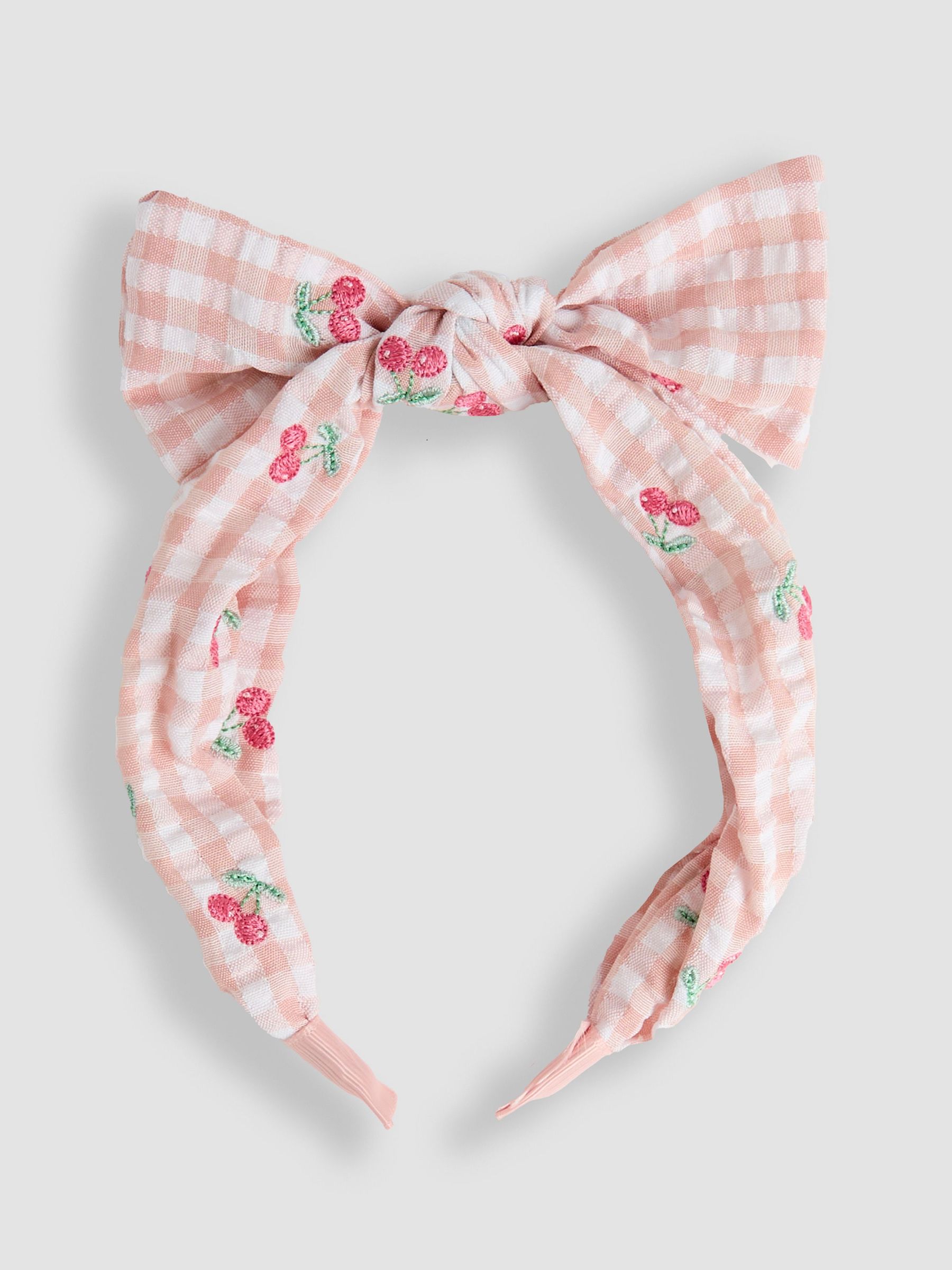 Pink Gingham Bow Hairband (AV1793) | £7