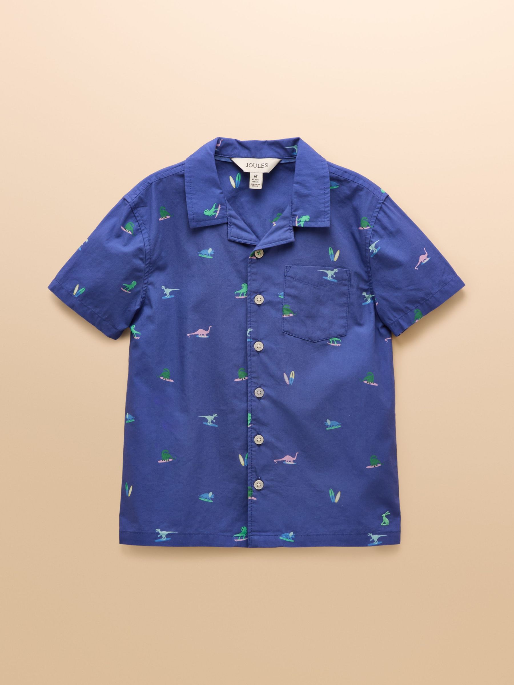 Sonny Navy Short Sleeve Cotton Shirt (AV2405) | £16 - £18
