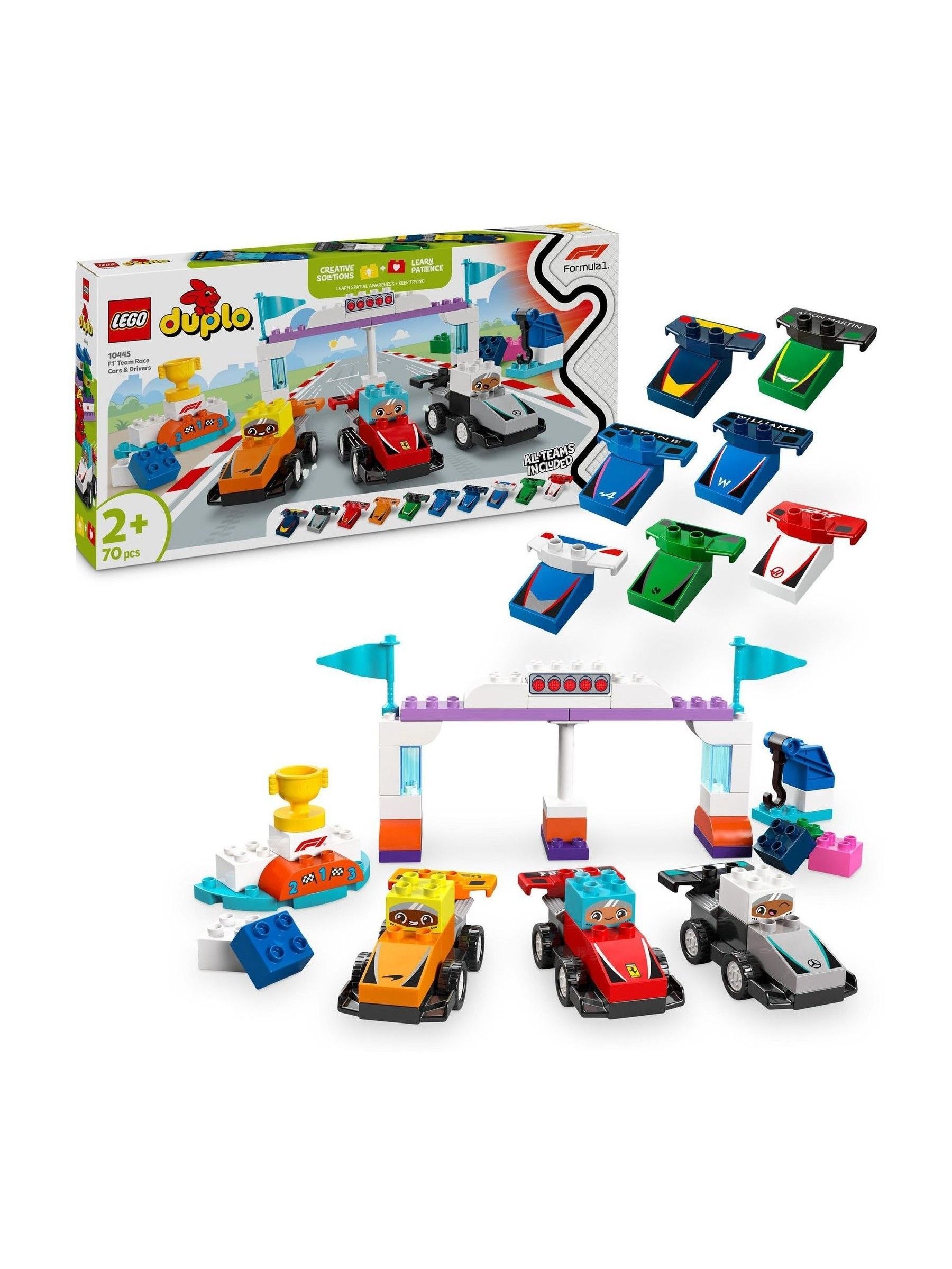 Lego DUPLO F1 Team Race Cars And Drivers Toy Set 10445 (AV3602) | £40