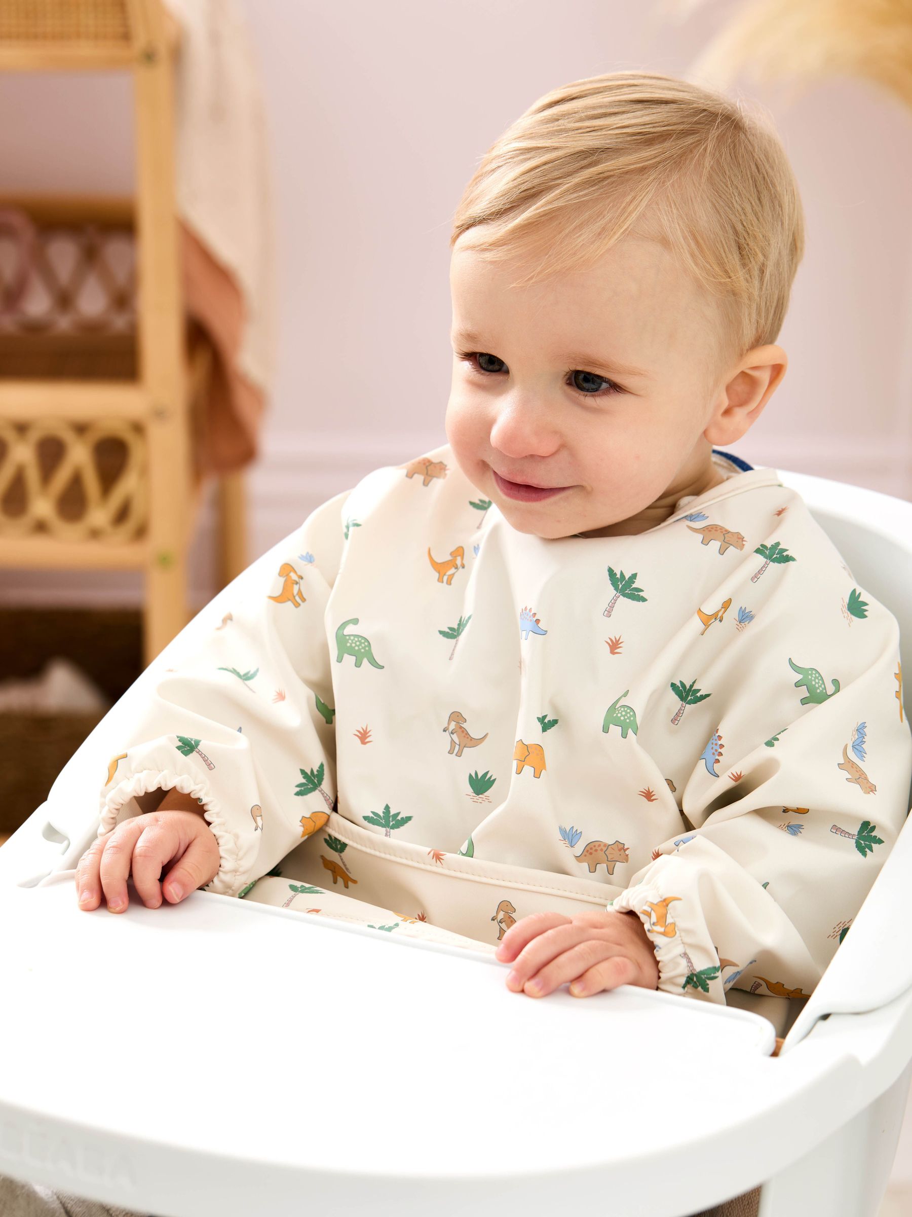 Neutral Dino Sleeved Bib (AV5221) | £10