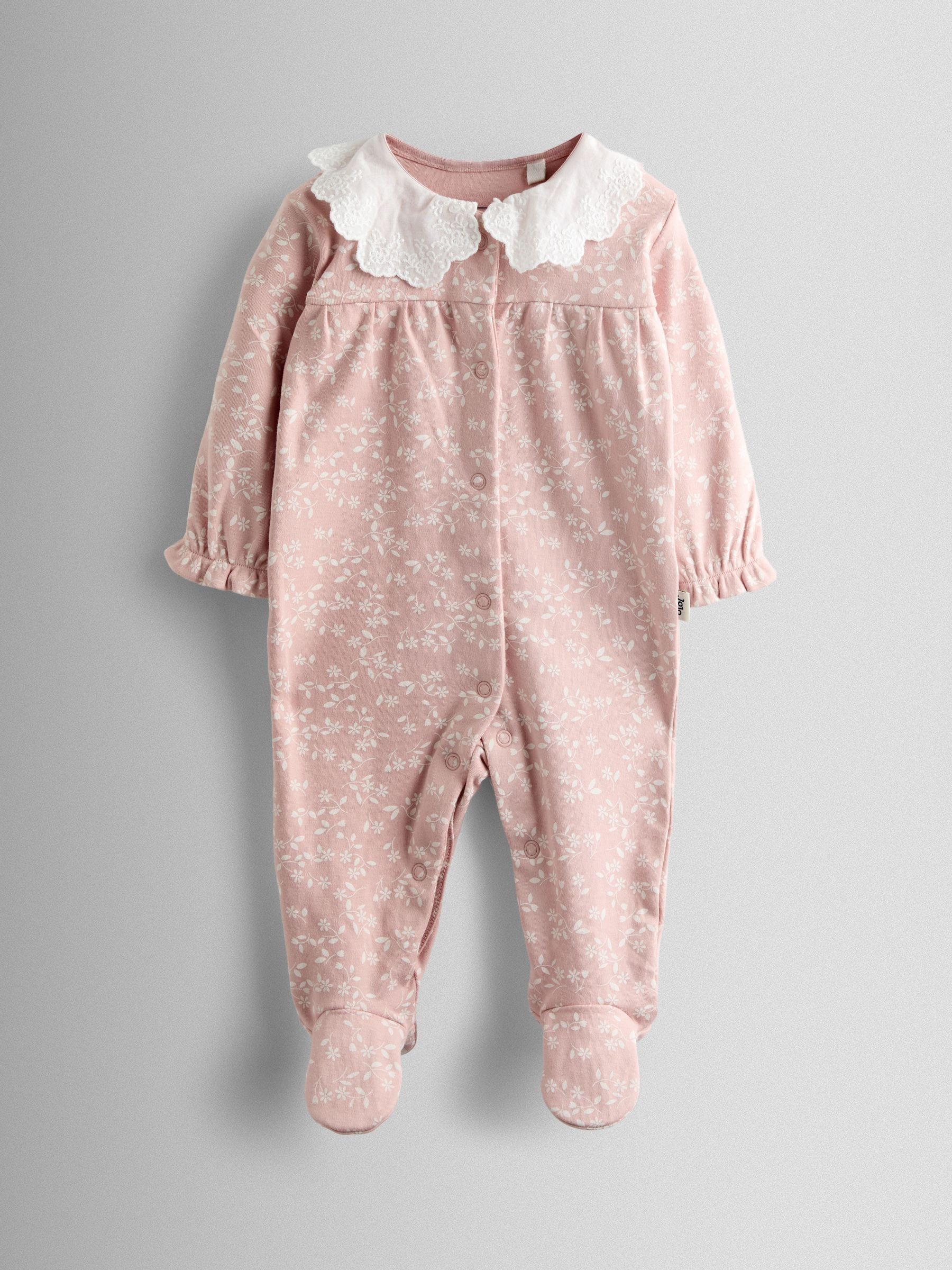 Pink Ditsy Floral Print Sleepsuit (AV5345) | £20 - £21