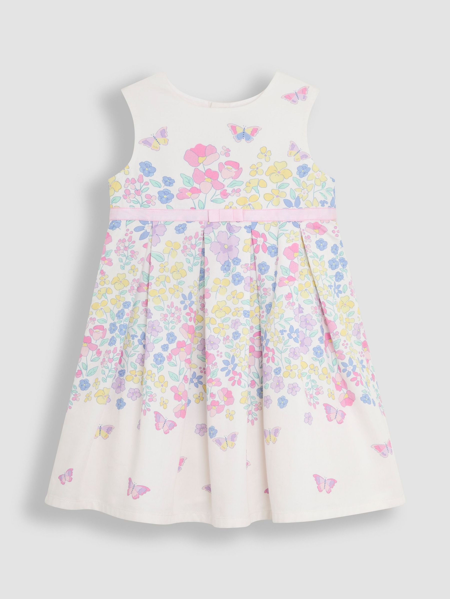 Pink Butterfly Pretty Pleated Party Dress (AV5351) | £36 - £42