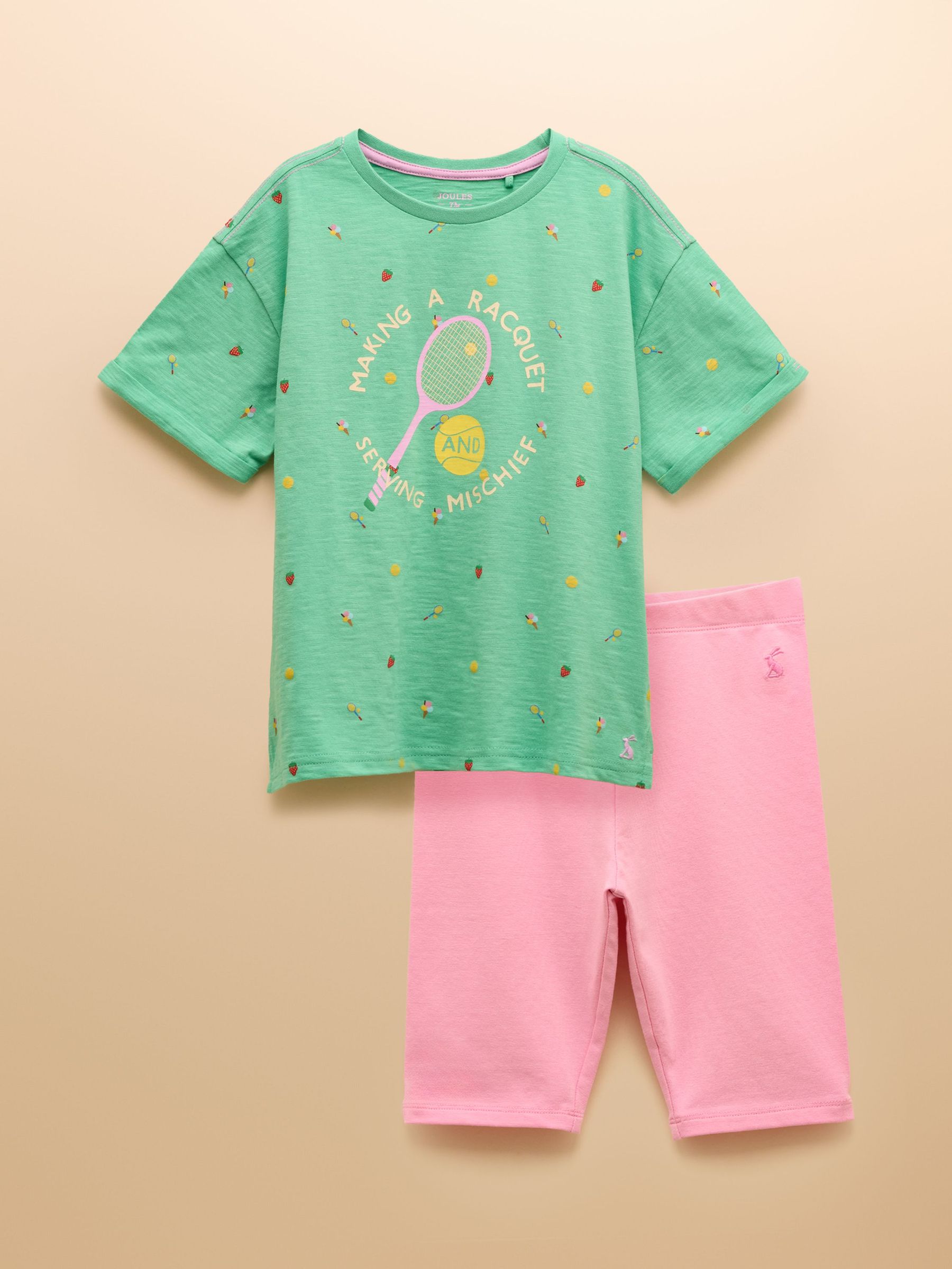 Girls' Fundays Green T-Shirt and Short Set (AV7420) | £17 - £19