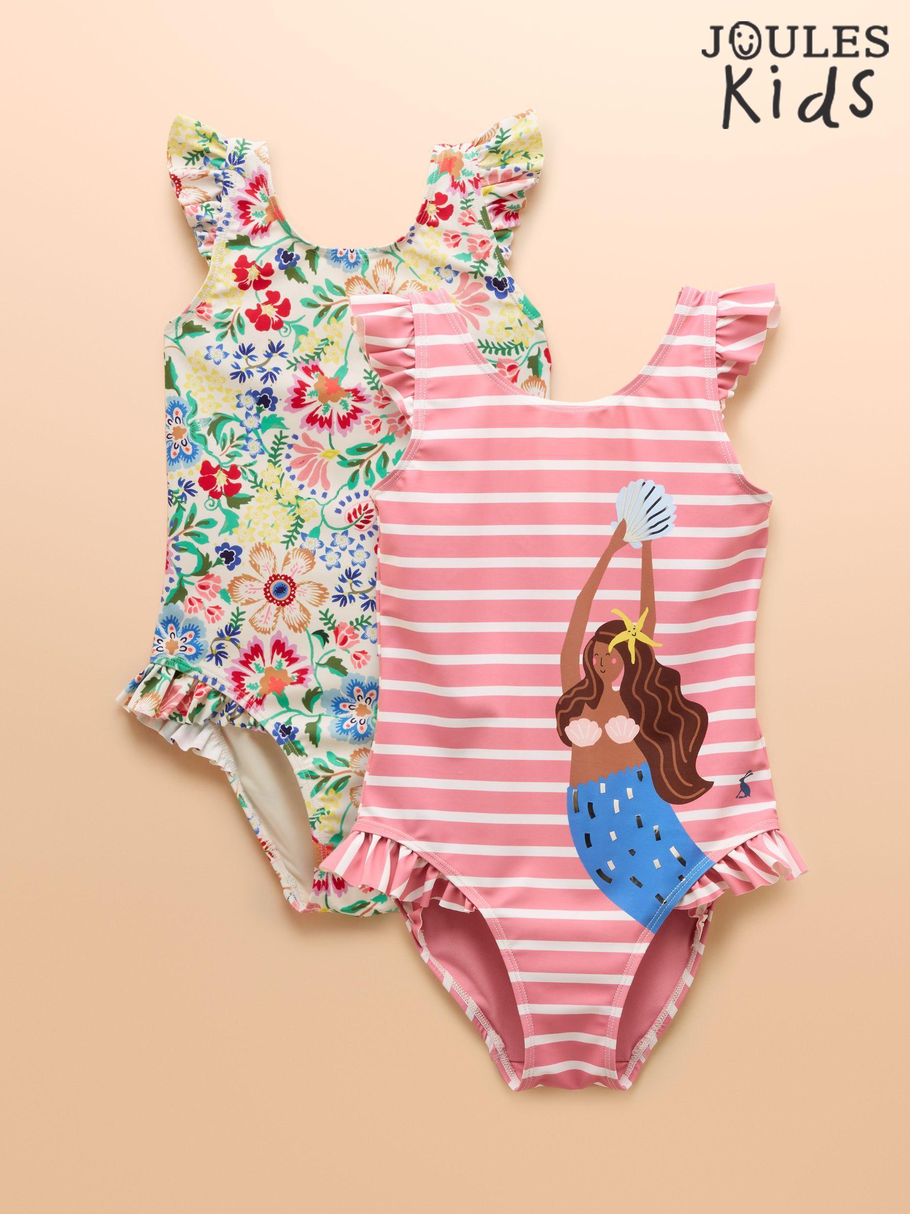 Splash Pink/Cream Pack of Two Swimsuits (AV7453) | £28 - £30