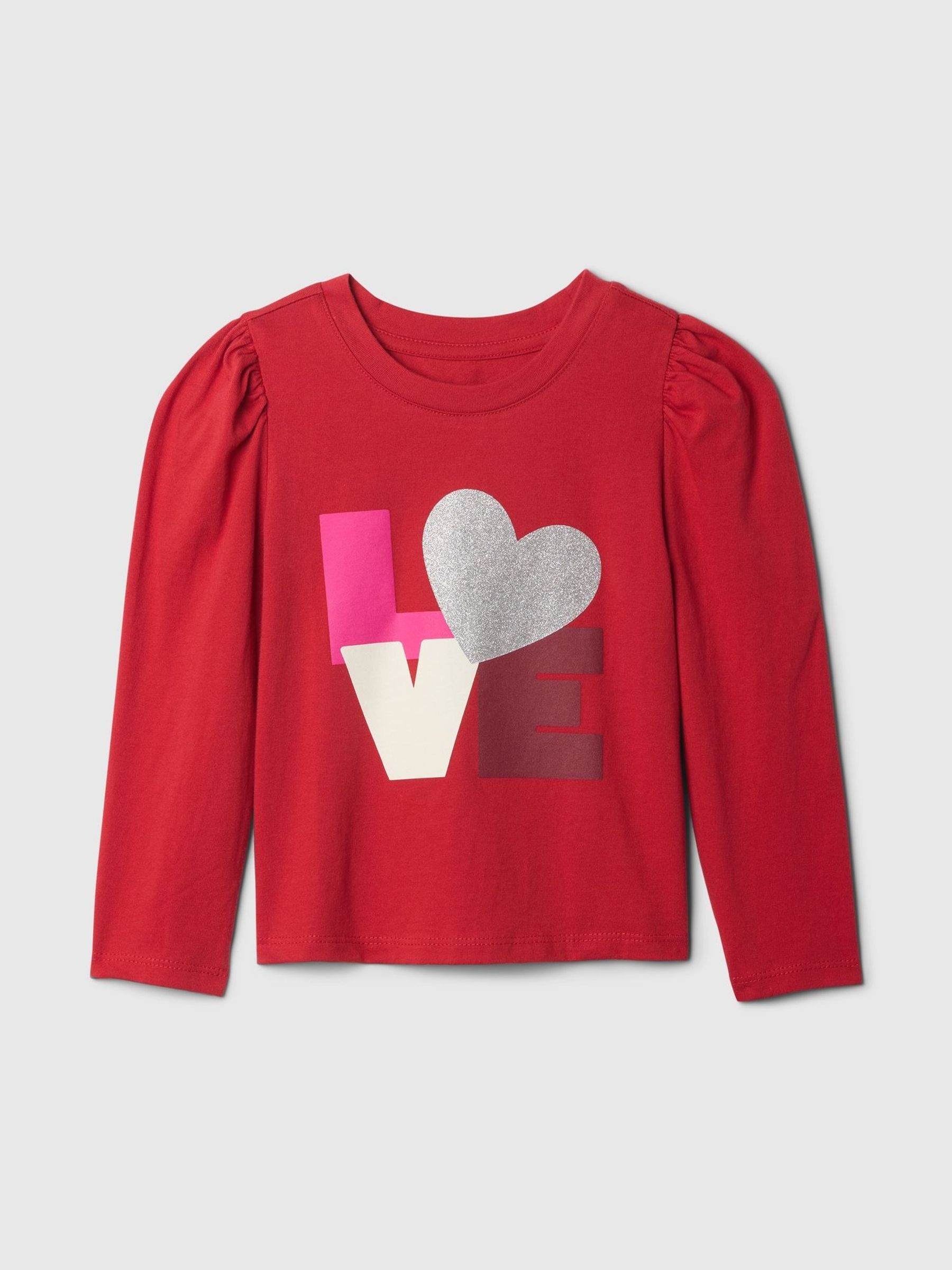 Red Puff Long Sleeve T-Shirt (6mths-5yrs) (AV8417) | £5