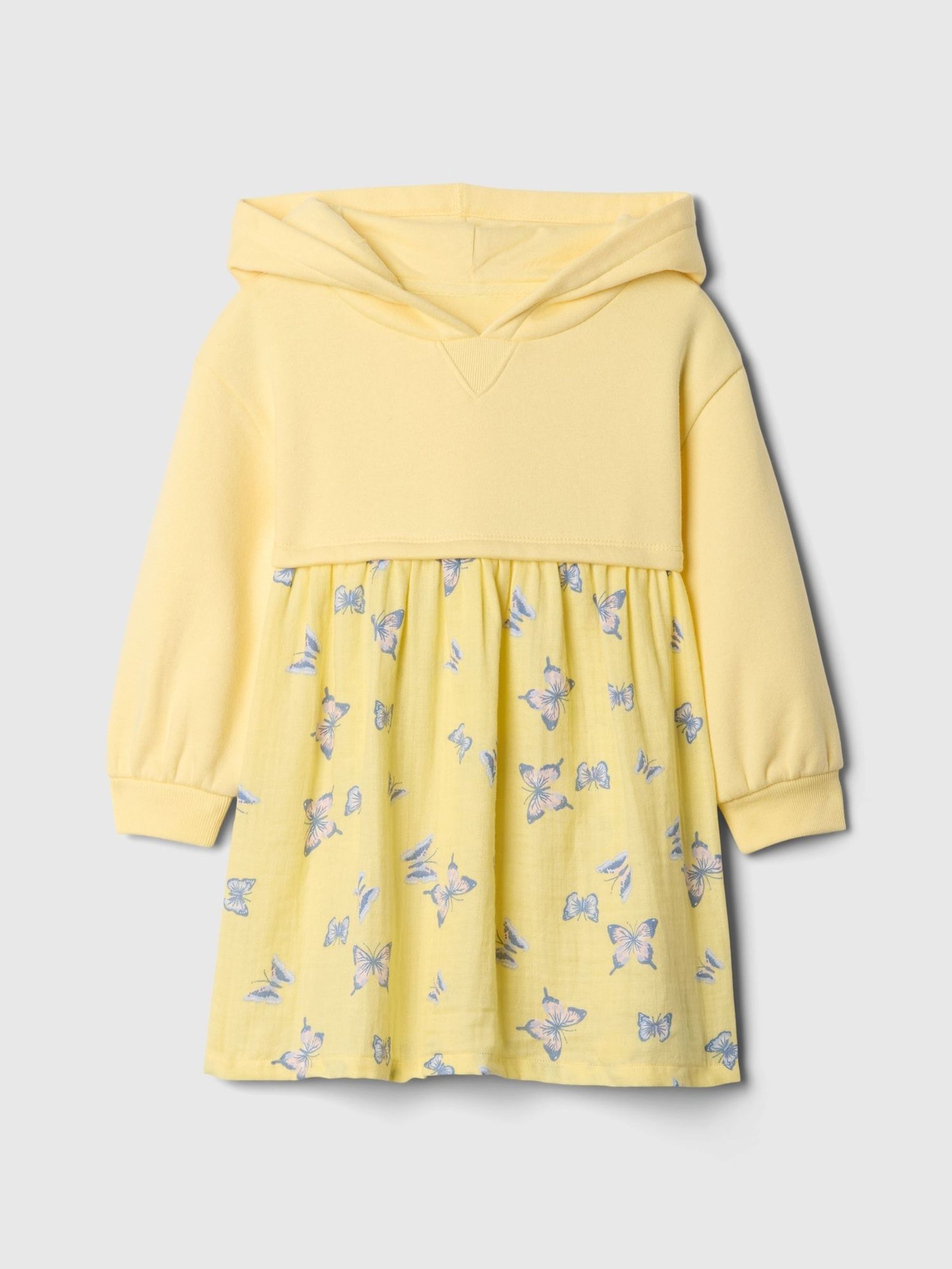 Yellow 2-in-1 Vintage Soft Hoodie Dress (6mths-5yrs) (AV8438) | £25