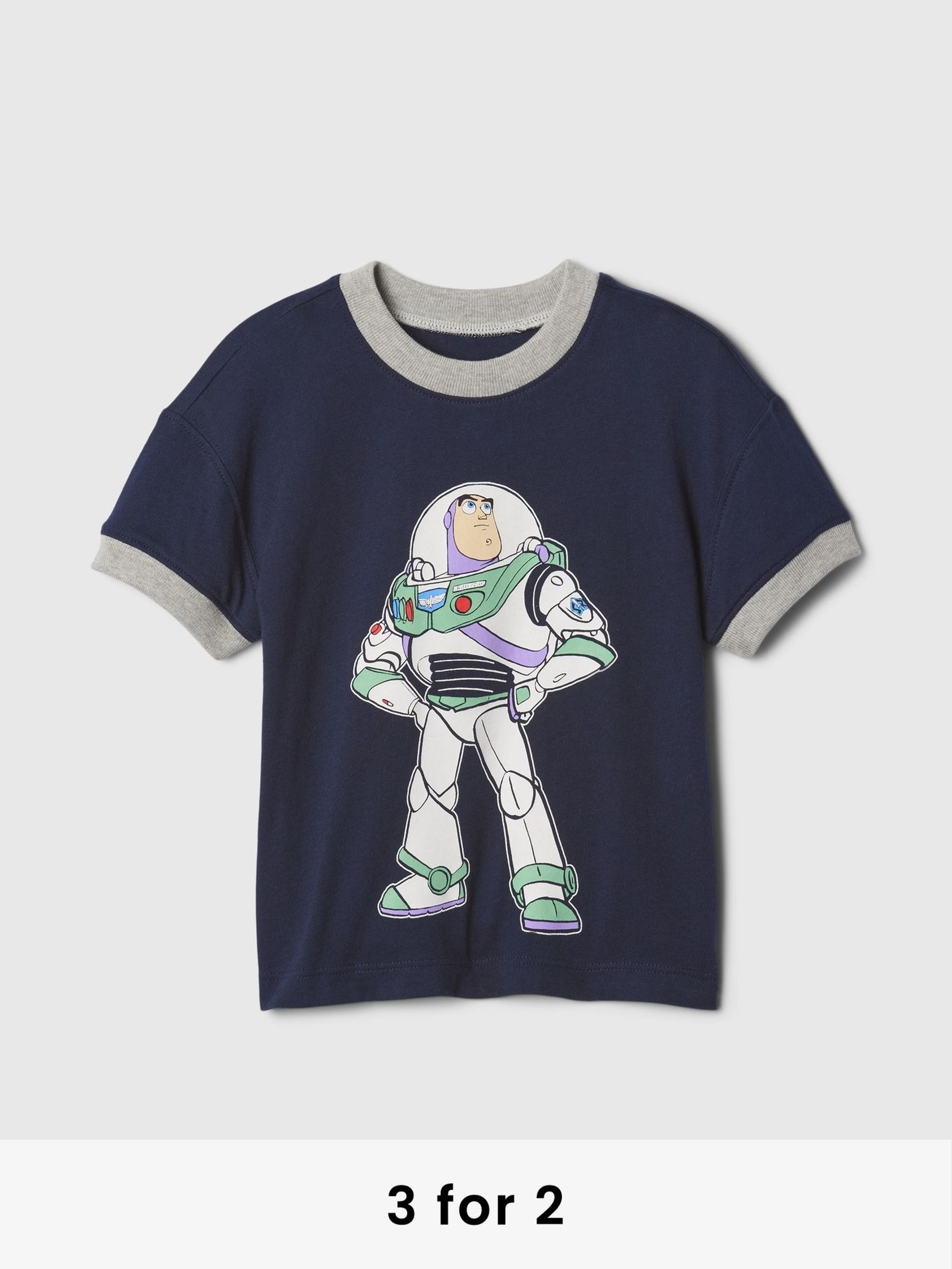 Navy Blue Buzz Lightyear Disney Toy Story Cotton Short Sleeve T-Shirt (6mths-5yrs) (AV8473) | £16