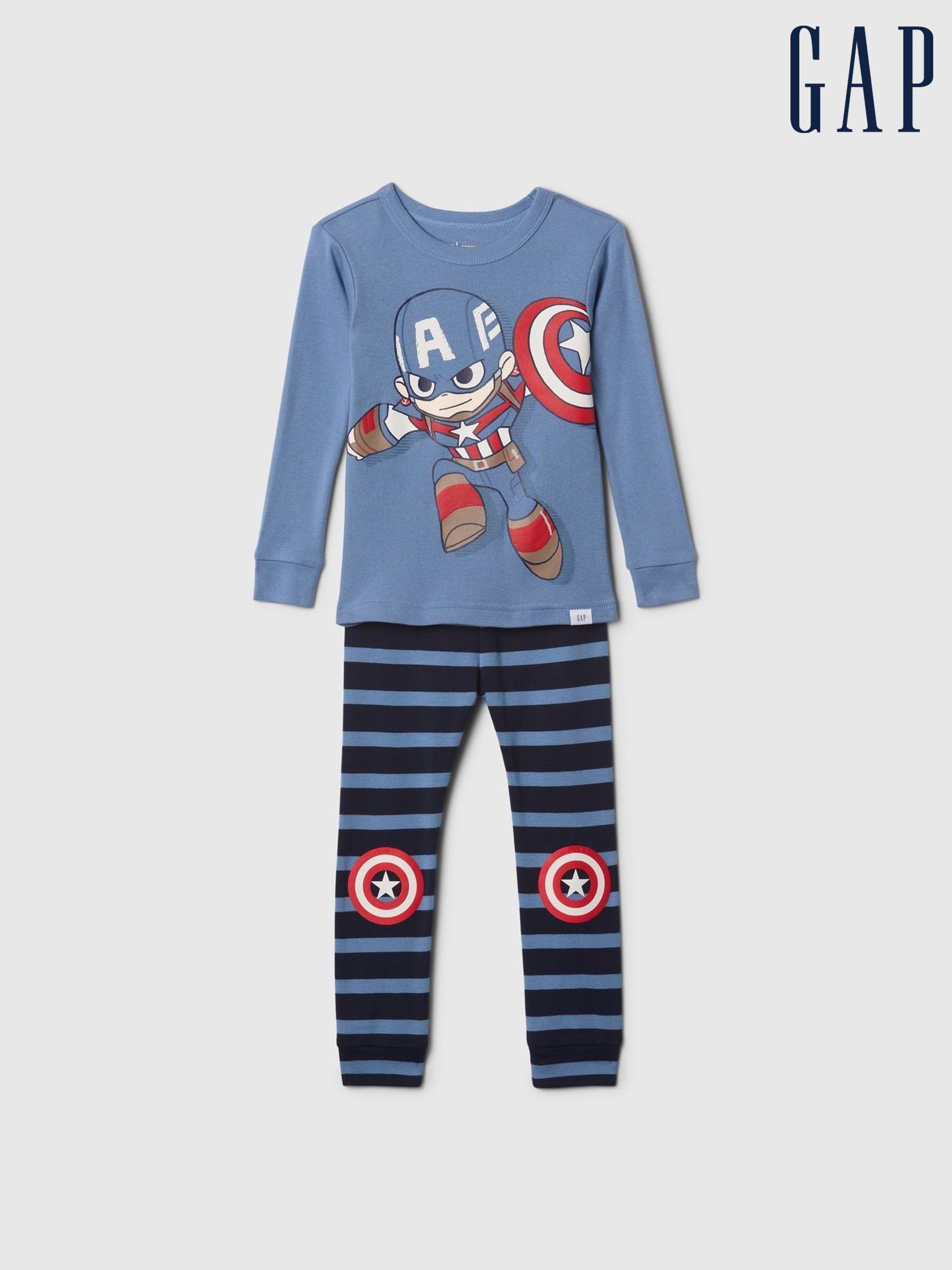 Blue Captain America Marvel Brushed Cotton Pyjamas (12mths-5yrs) (AV8483) | £25