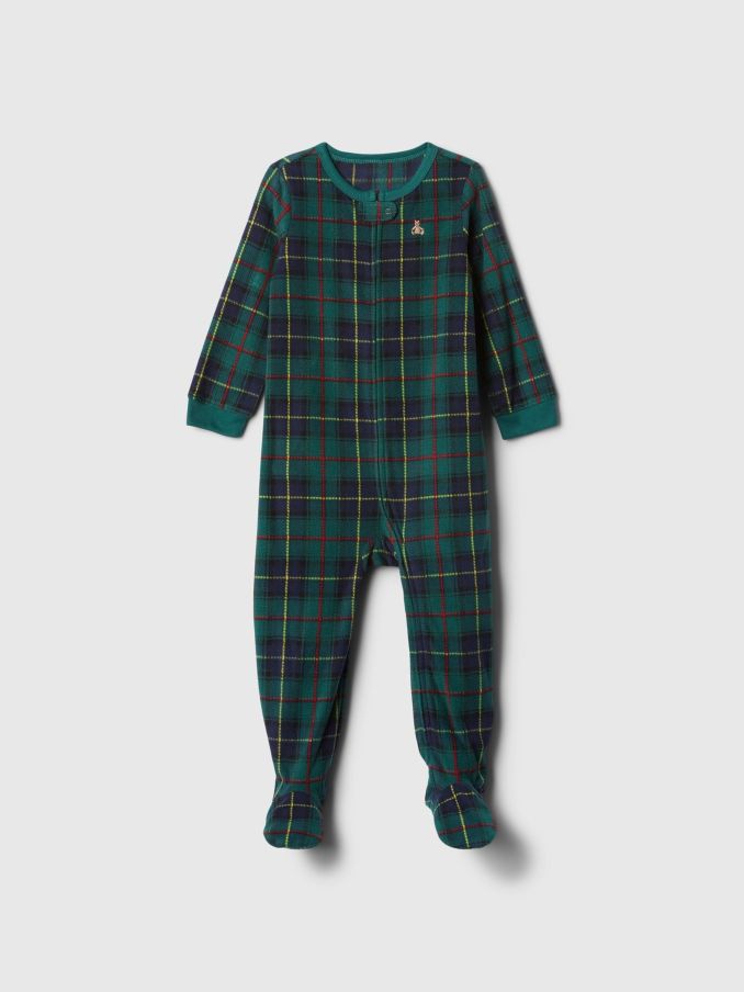 Green Christmas Check Sleepsuit (Newborn-24mths) (AV8503) | £17