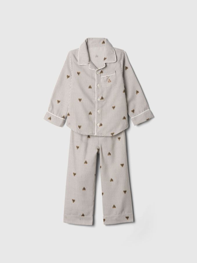Grey Matching Family Christmas Long Sleeve Button Pyjamas (6mths-5yrs) (AV8507) | £17