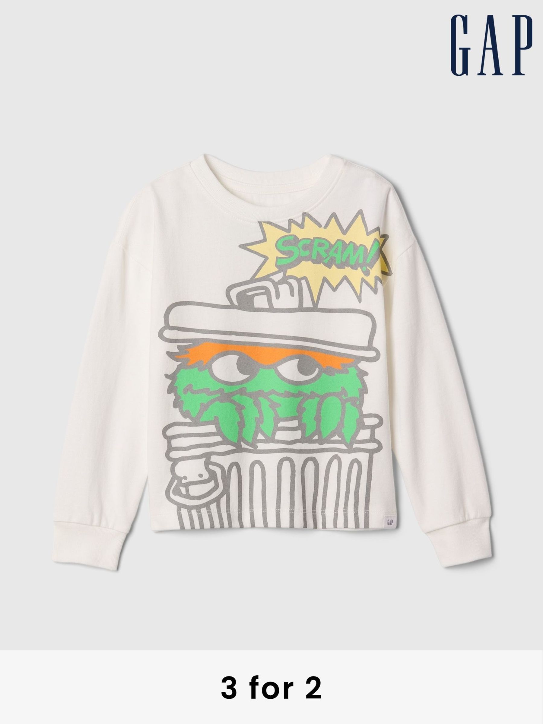 White Sesame Street Graphic T-Shirt (6mths-5yrs) (AV8512) | £14