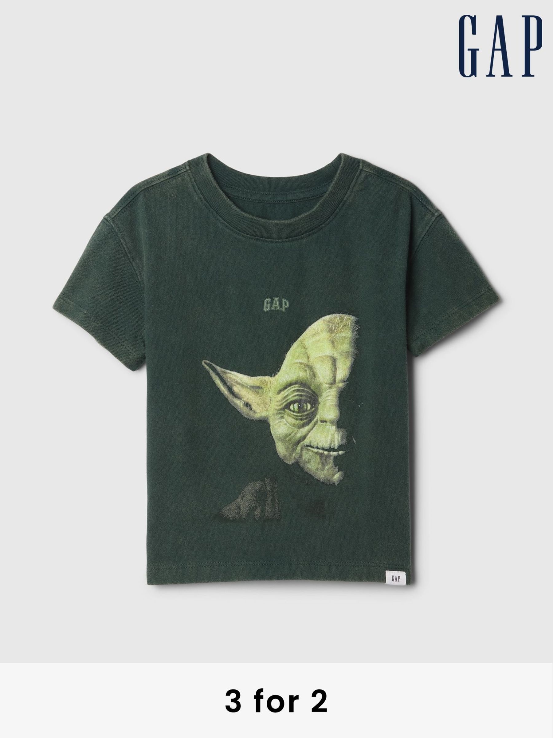 Green Yoda Star Wars Graphic T-Shirt (6mths-5yrs) (AV8518) | £30